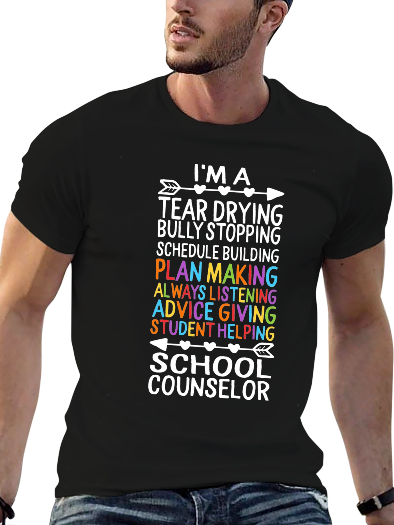 School Counselor T-Shirt: Tear Drying Hero