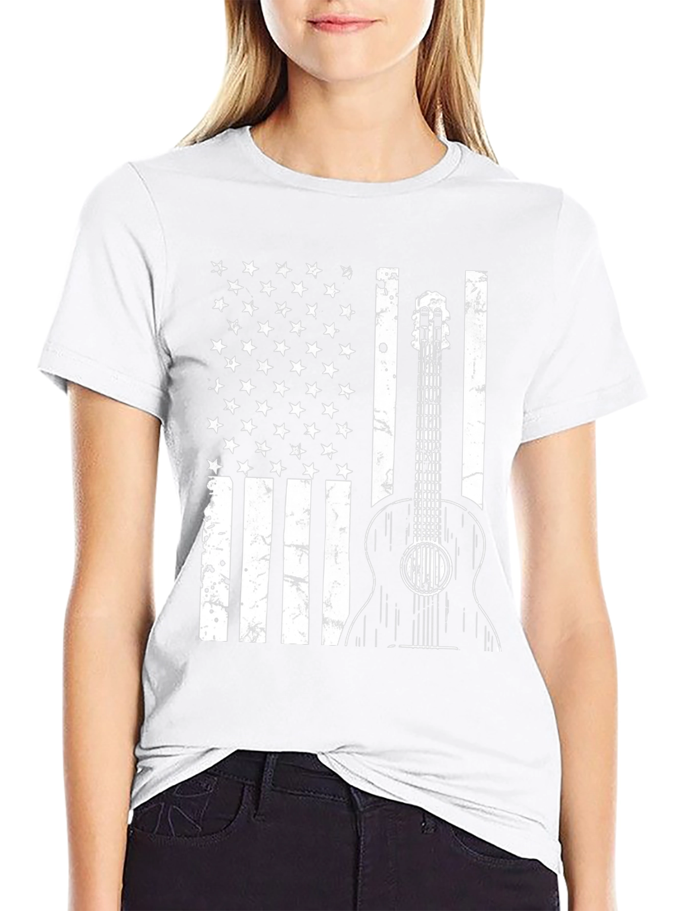 American Flag Guitar T-Shirt