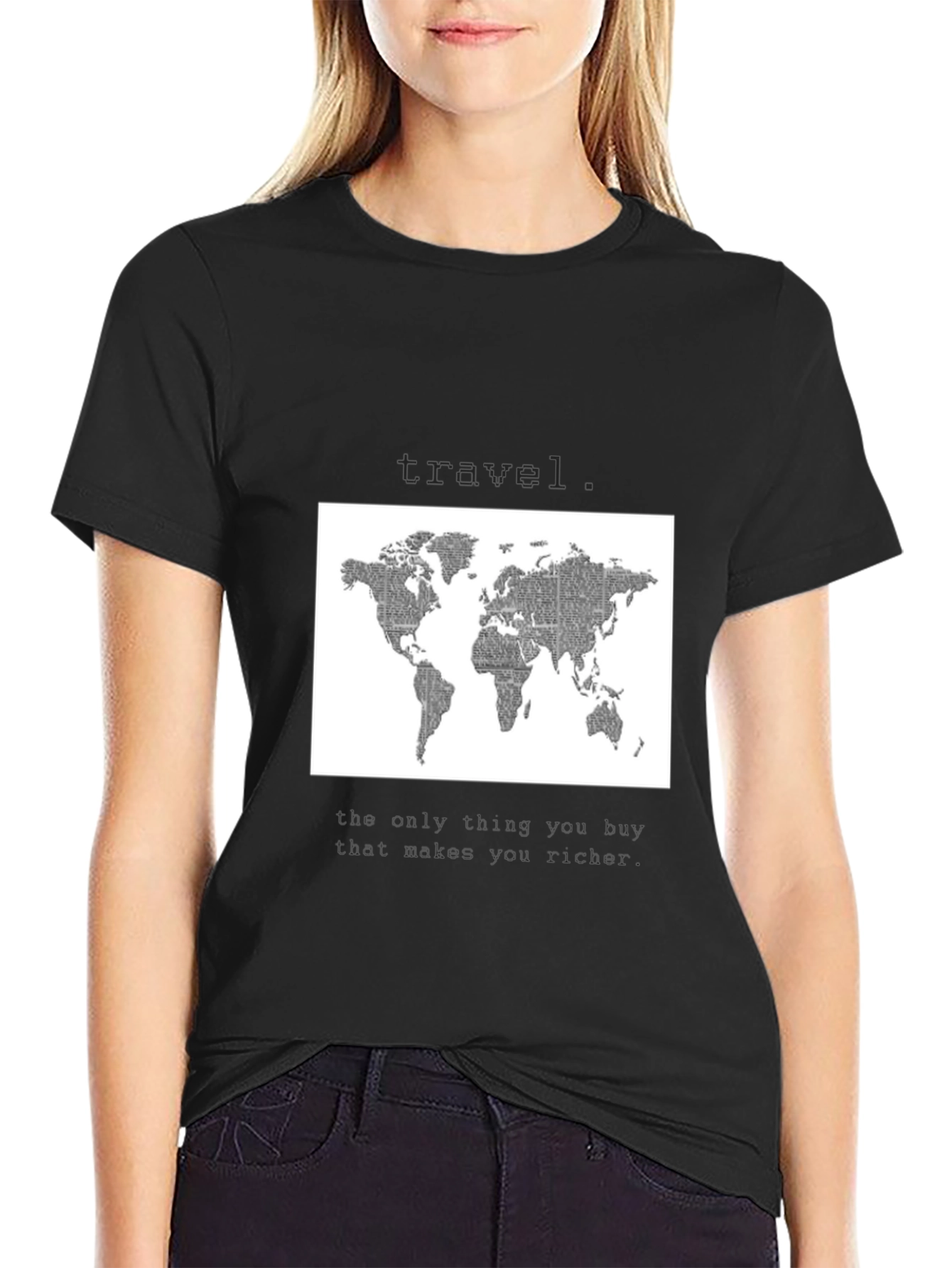 World Map Travel T-Shirt - Wanderlust Style