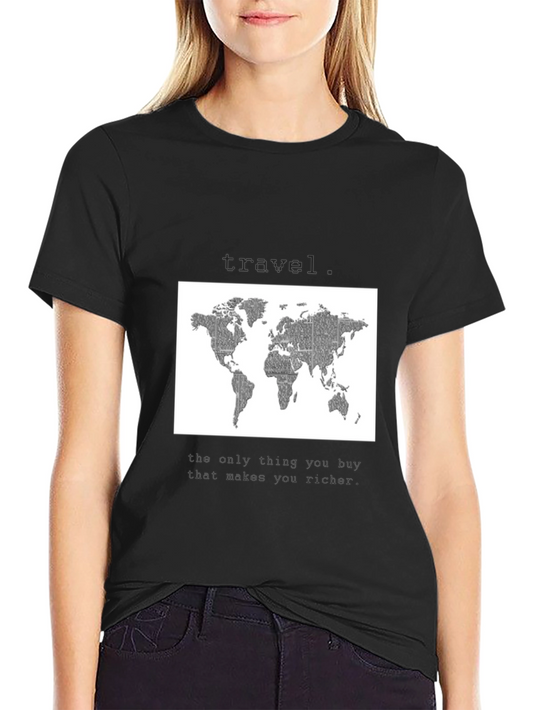 World Map Travel T-Shirt - Wanderlust Style