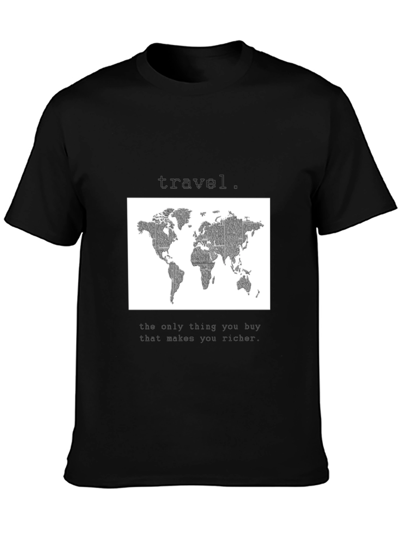 World Map Travel T-Shirt - Wanderlust Style