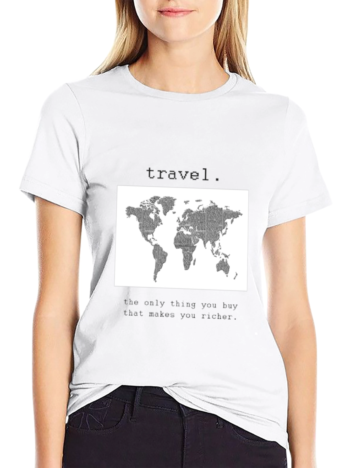 World Map Travel T-Shirt - Wanderlust Style