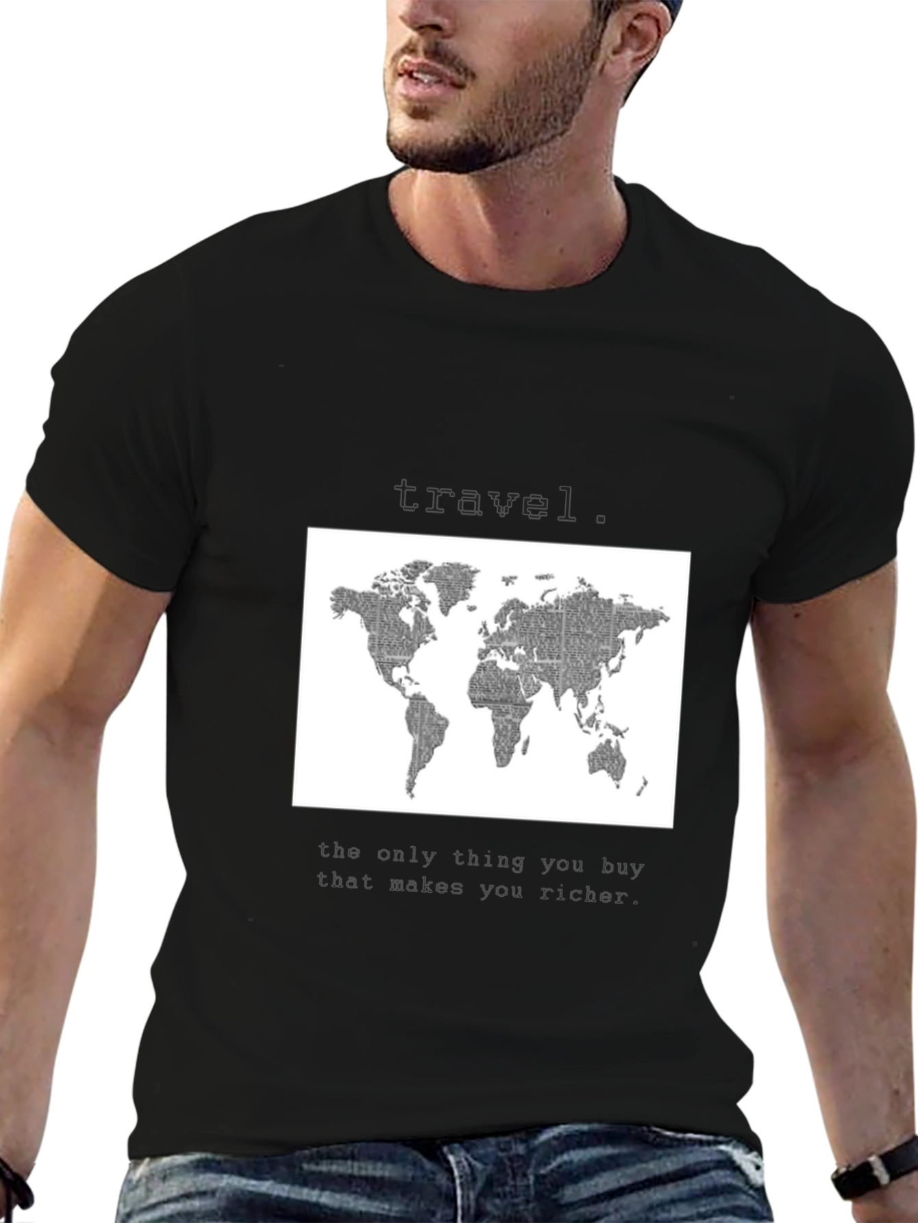 World Map Travel T-Shirt - Wanderlust Style