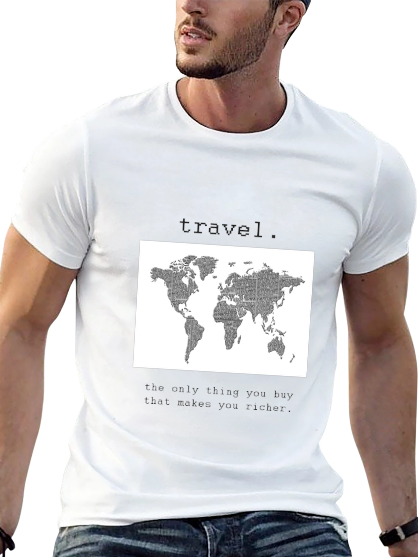 World Map Travel T-Shirt - Wanderlust Style