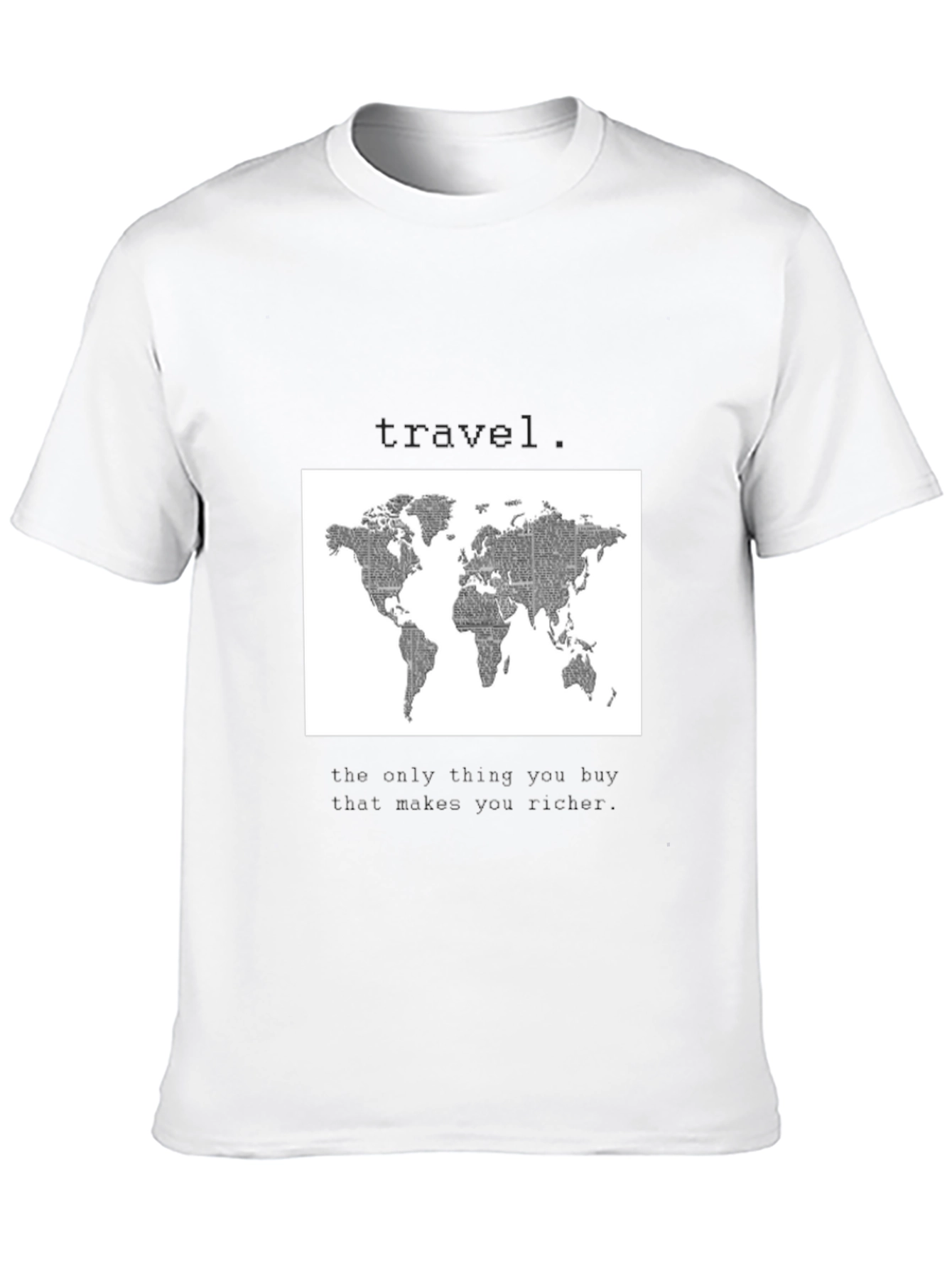 World Map Travel T-Shirt - Wanderlust Style