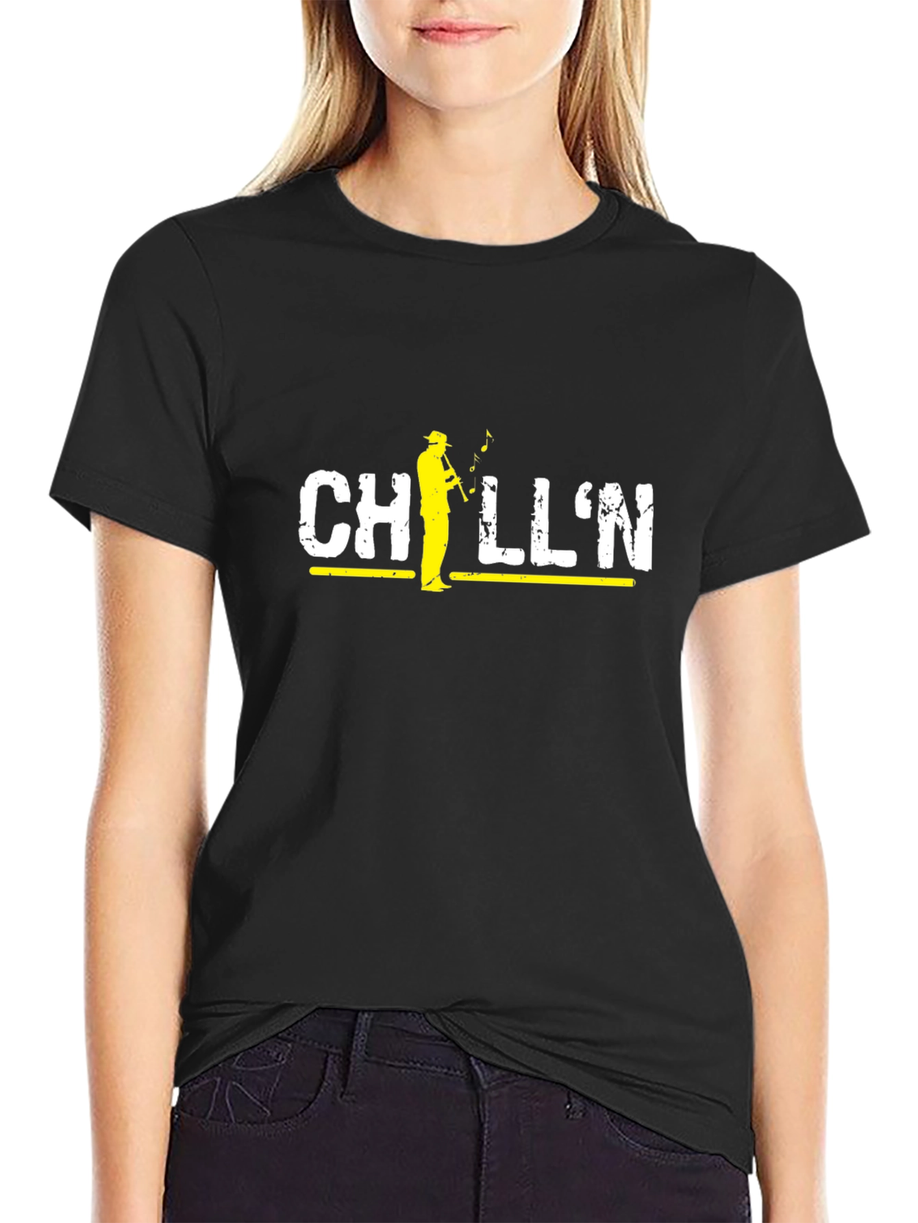 Chilln T-Shirt Black Relaxed Tee