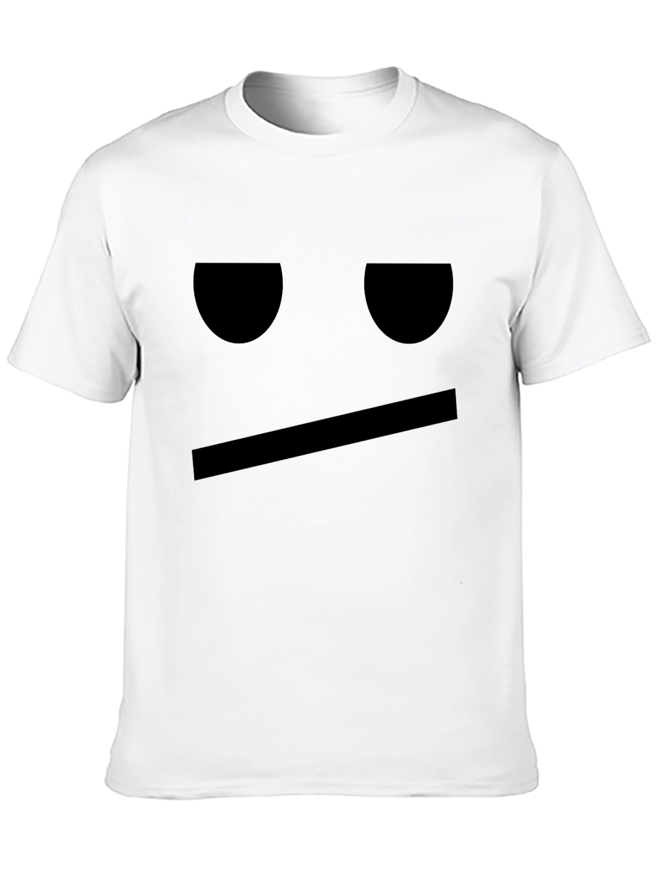 Expressionless Face Graphic Tee - Cool Casual Style