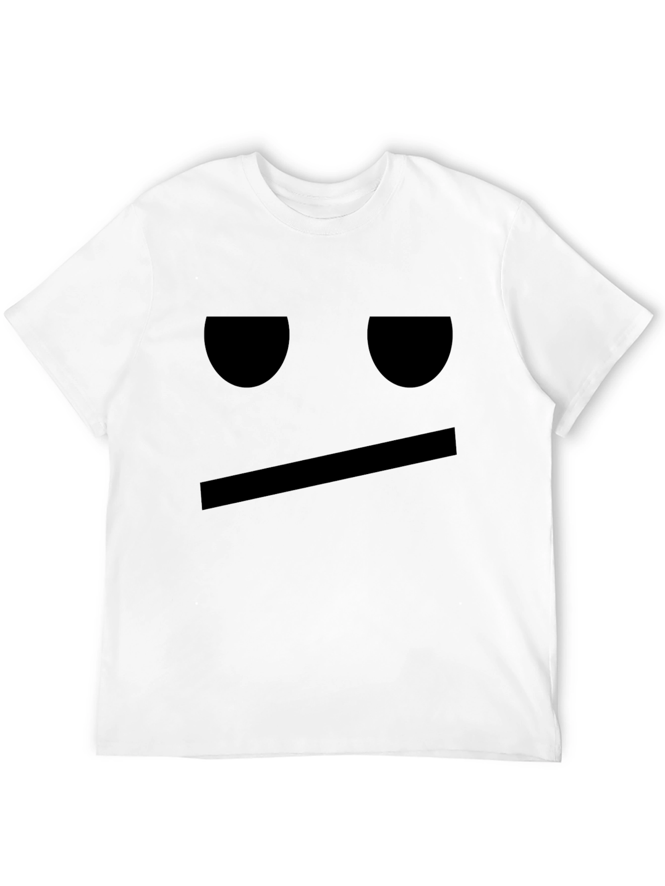 Expressionless Face Graphic Tee - Cool Casual Style