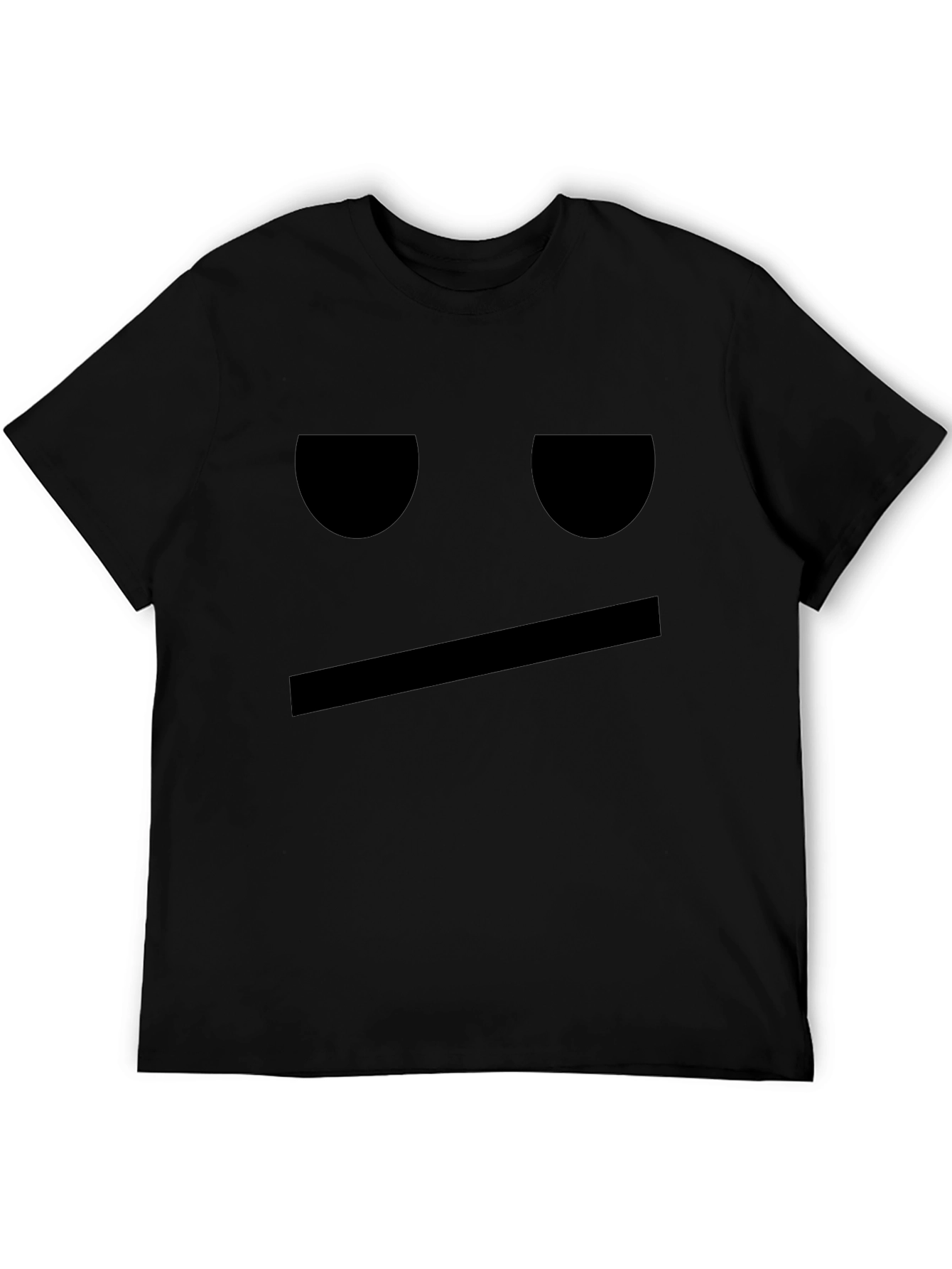 Expressionless Face Graphic Tee - Cool Casual Style