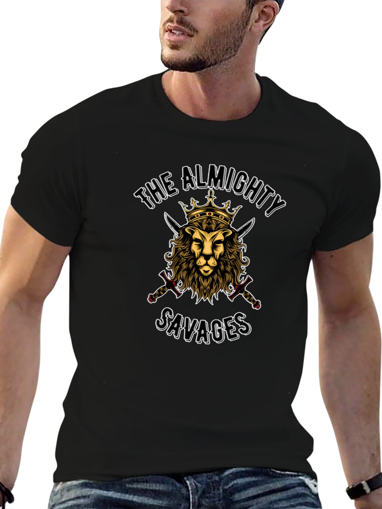 Almighty Savages Lion Crown Graphic Tee