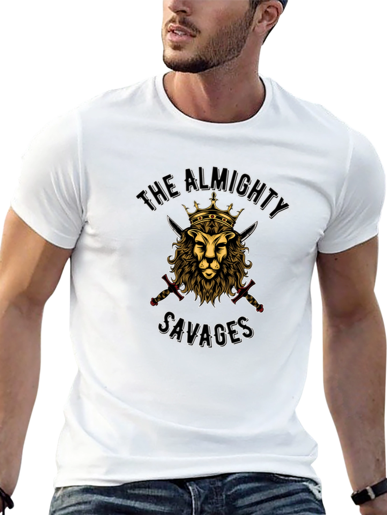 Almighty Savages Lion Crown Graphic Tee