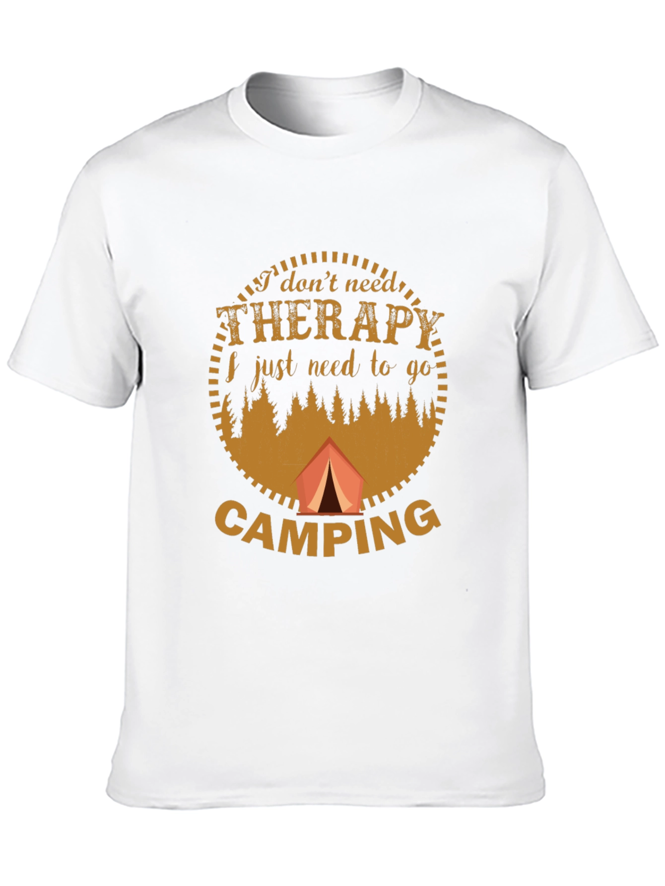 Camping Therapy Graphic T-Shirt - Black