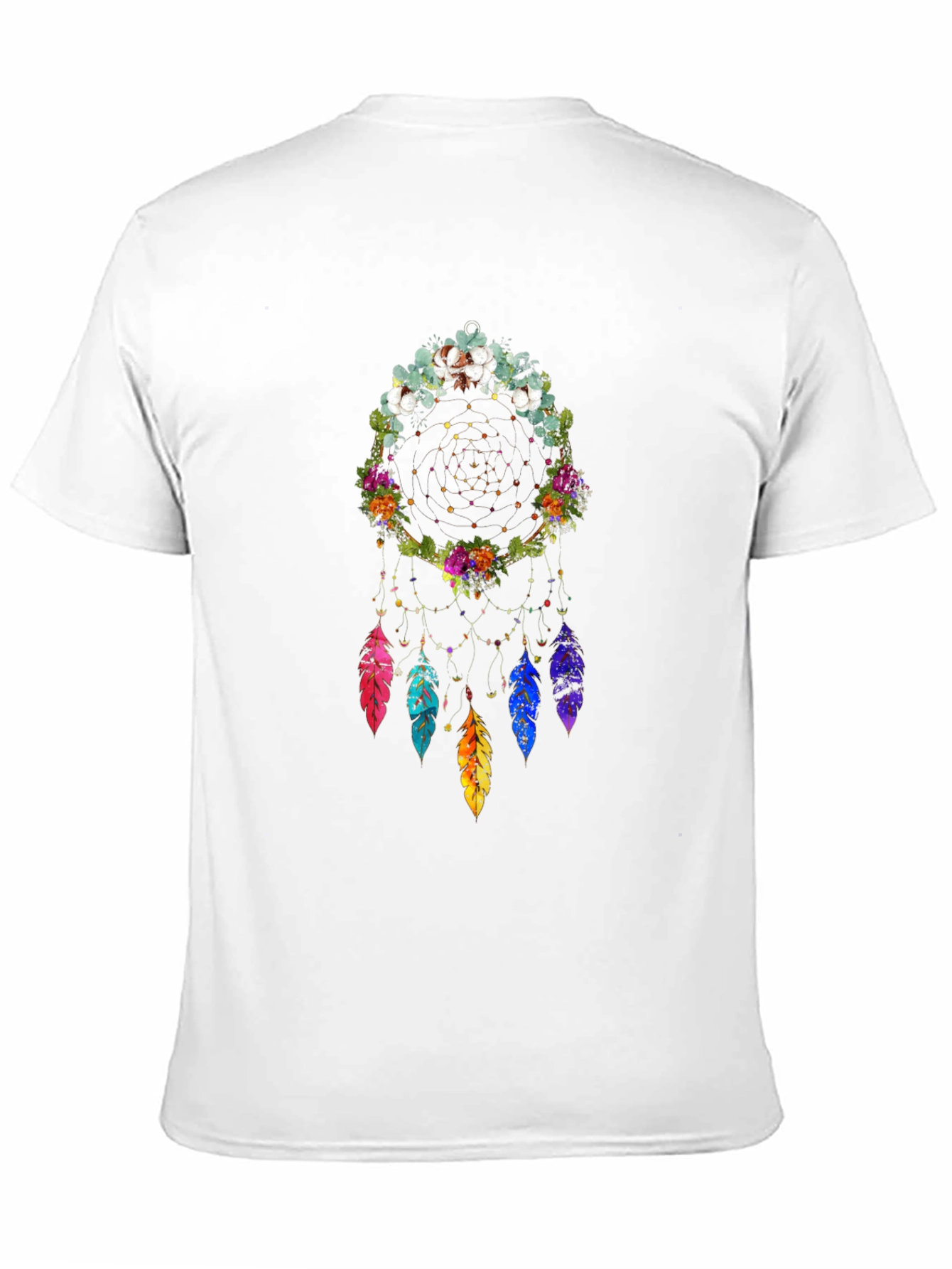 Floral Dream Catcher Graphic Tee - Black