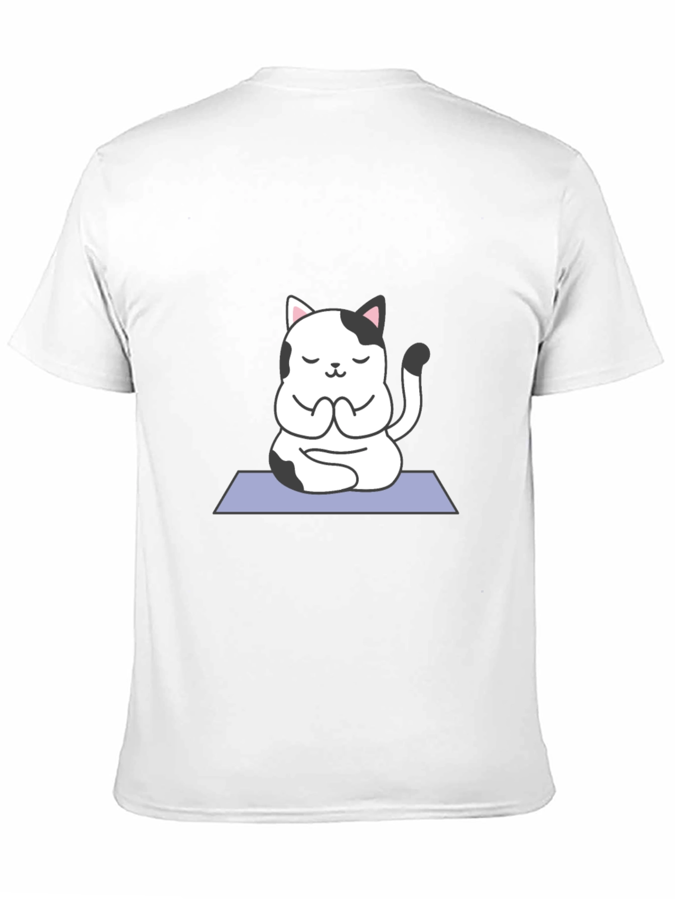 Yoga Cat Black T-Shirt - Meditating Kitten Tee