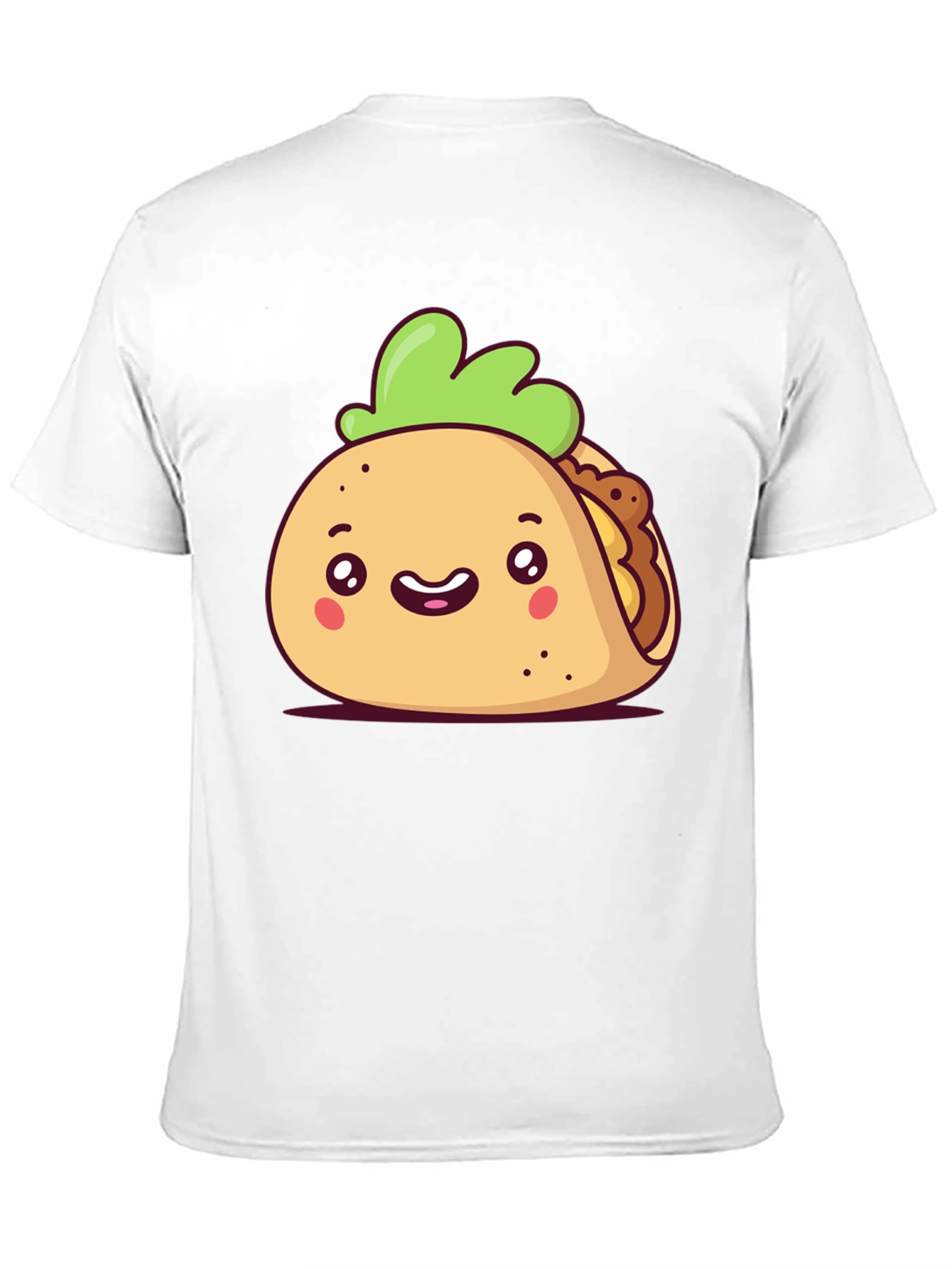 Cute Cartoon Taco Black T-Shirt