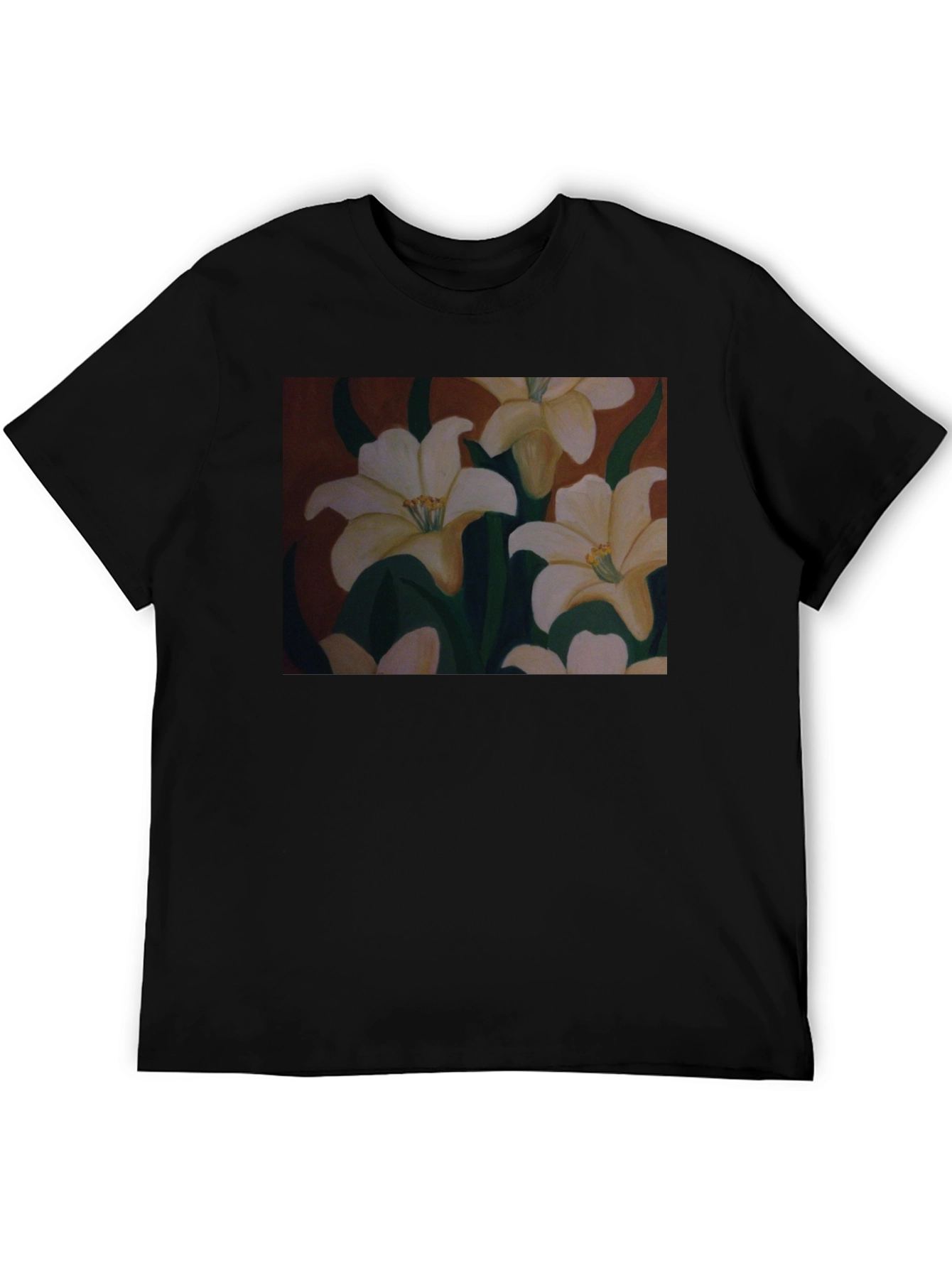 Floral T-Shirt: Artistic Lily Design