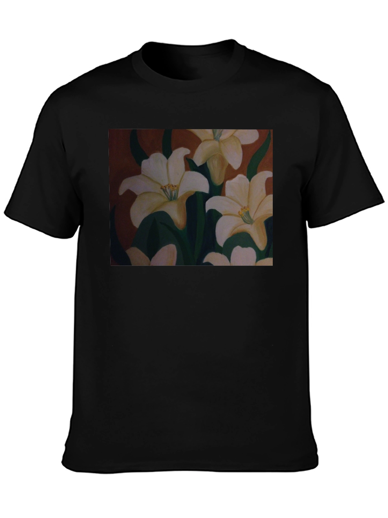 Floral T-Shirt: Artistic Lily Design