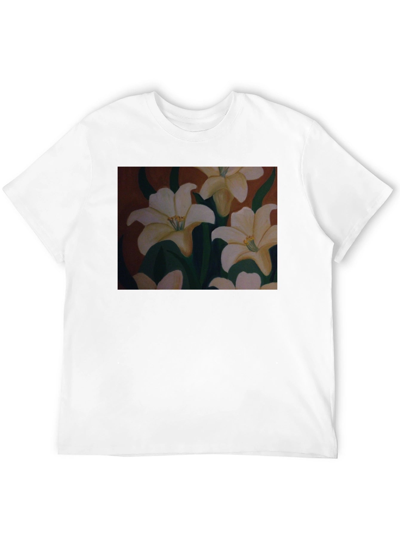 Floral T-Shirt: Artistic Lily Design