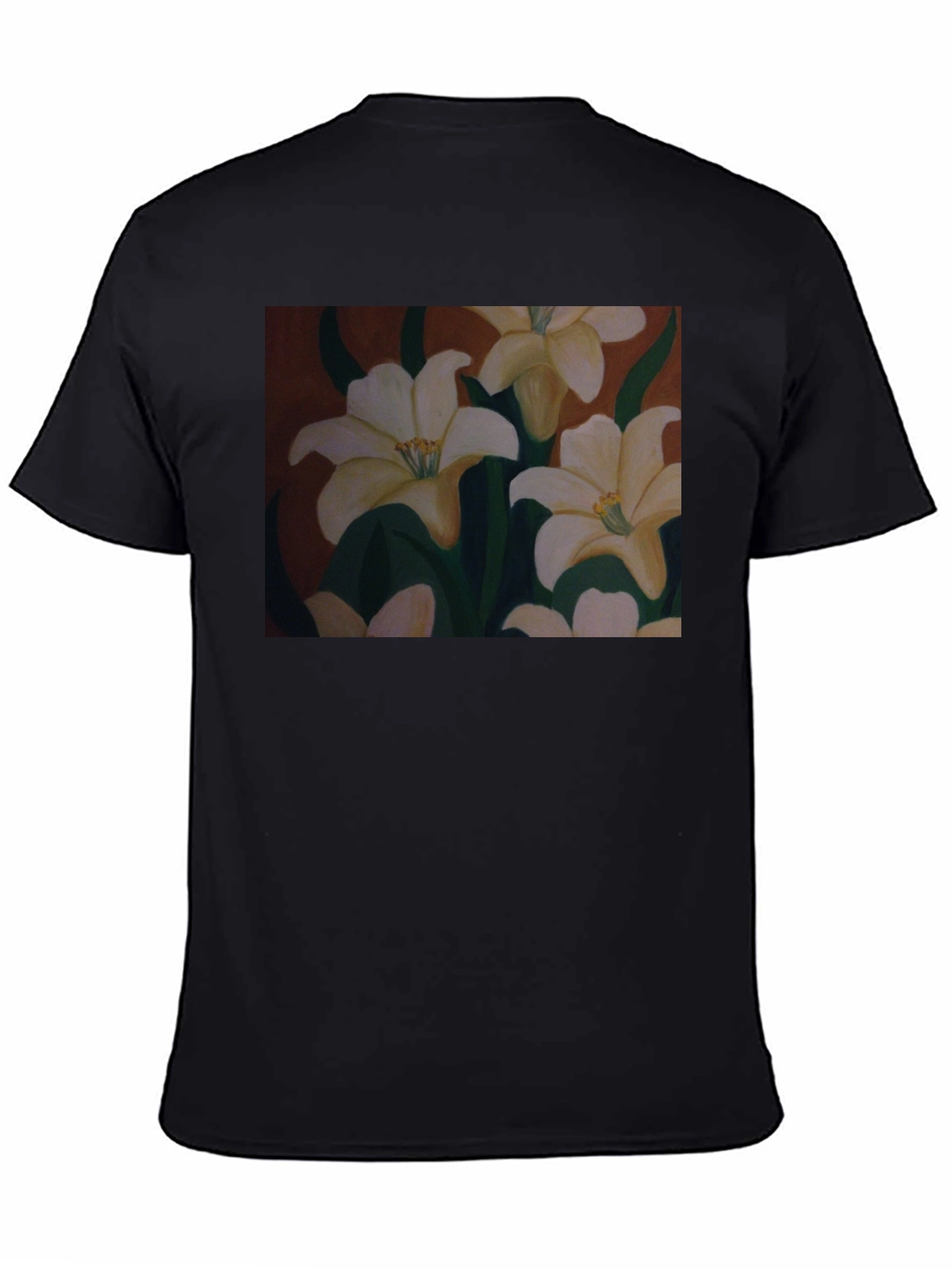 Floral T-Shirt: Artistic Lily Design