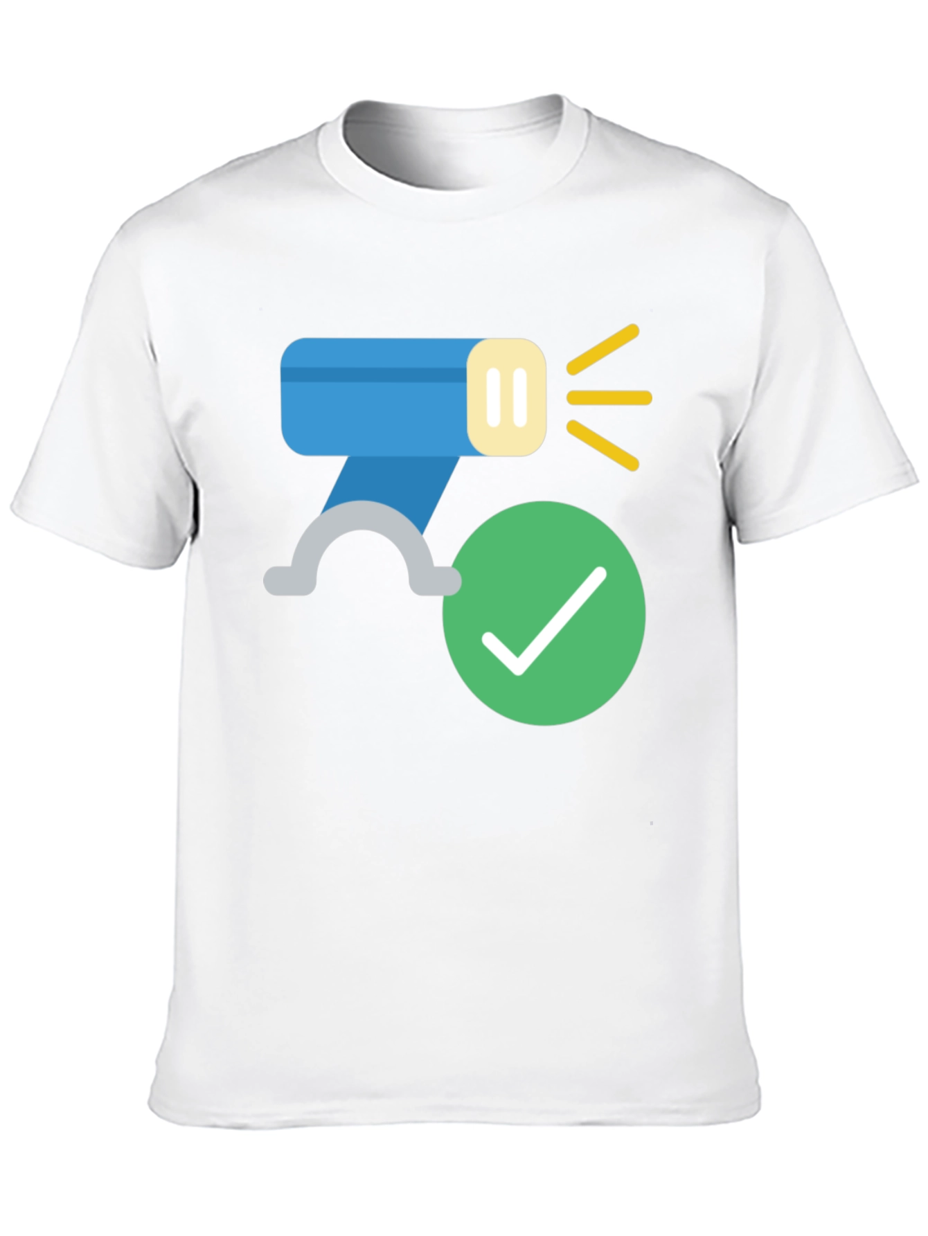 Modern Black T-Shirt with Flashlight Design