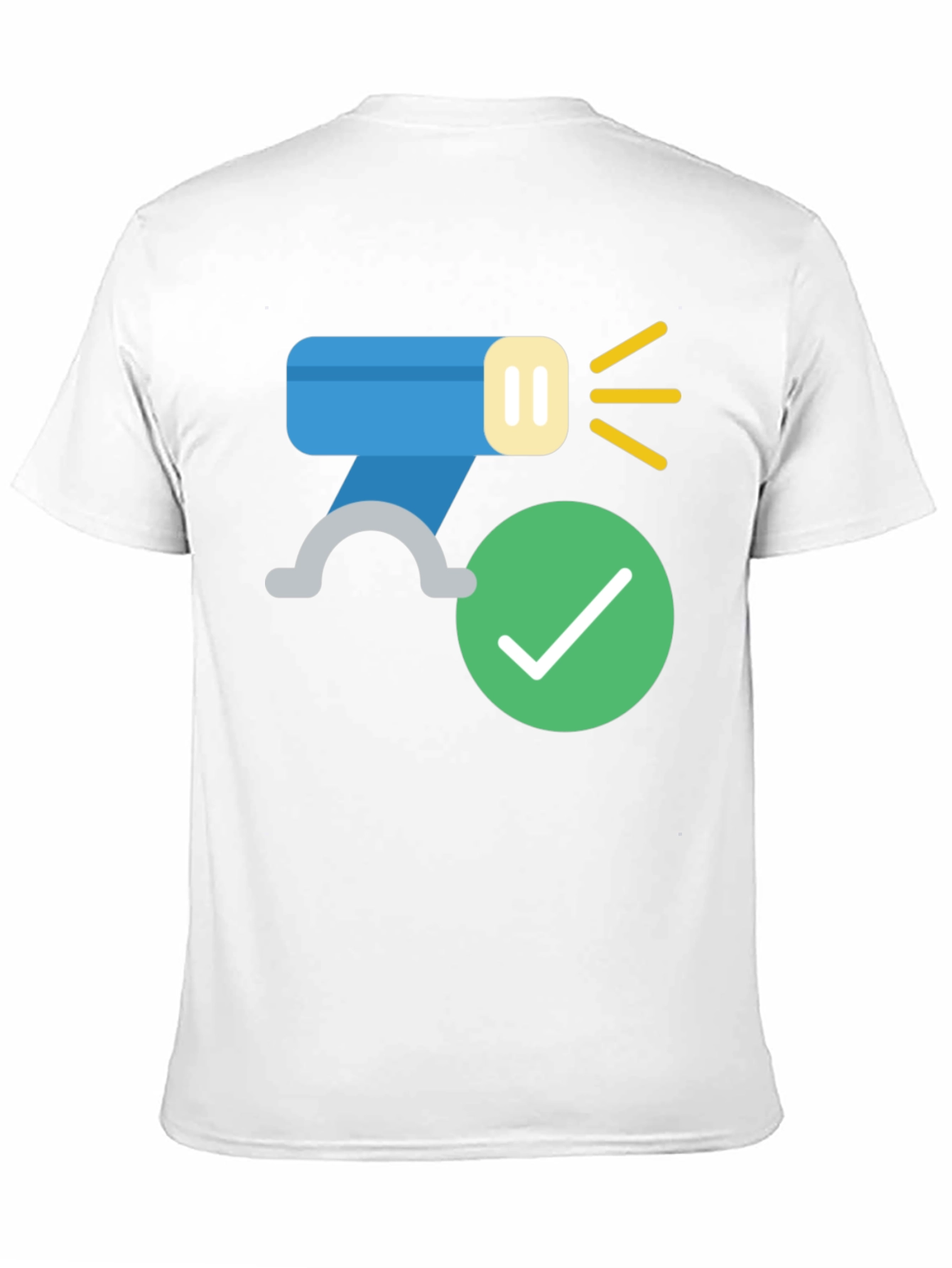 Modern Black T-Shirt with Flashlight Design