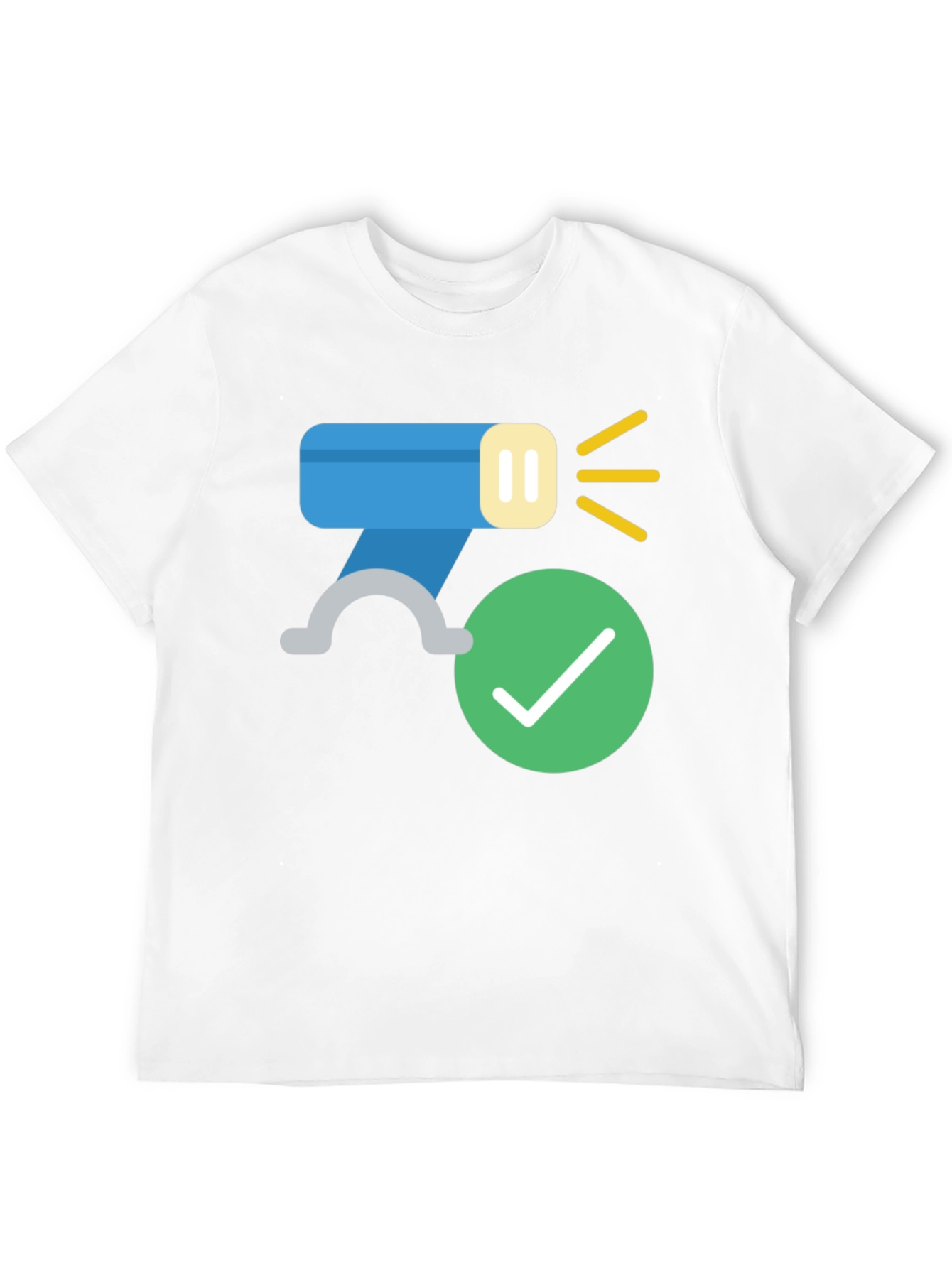 Modern Black T-Shirt with Flashlight Design