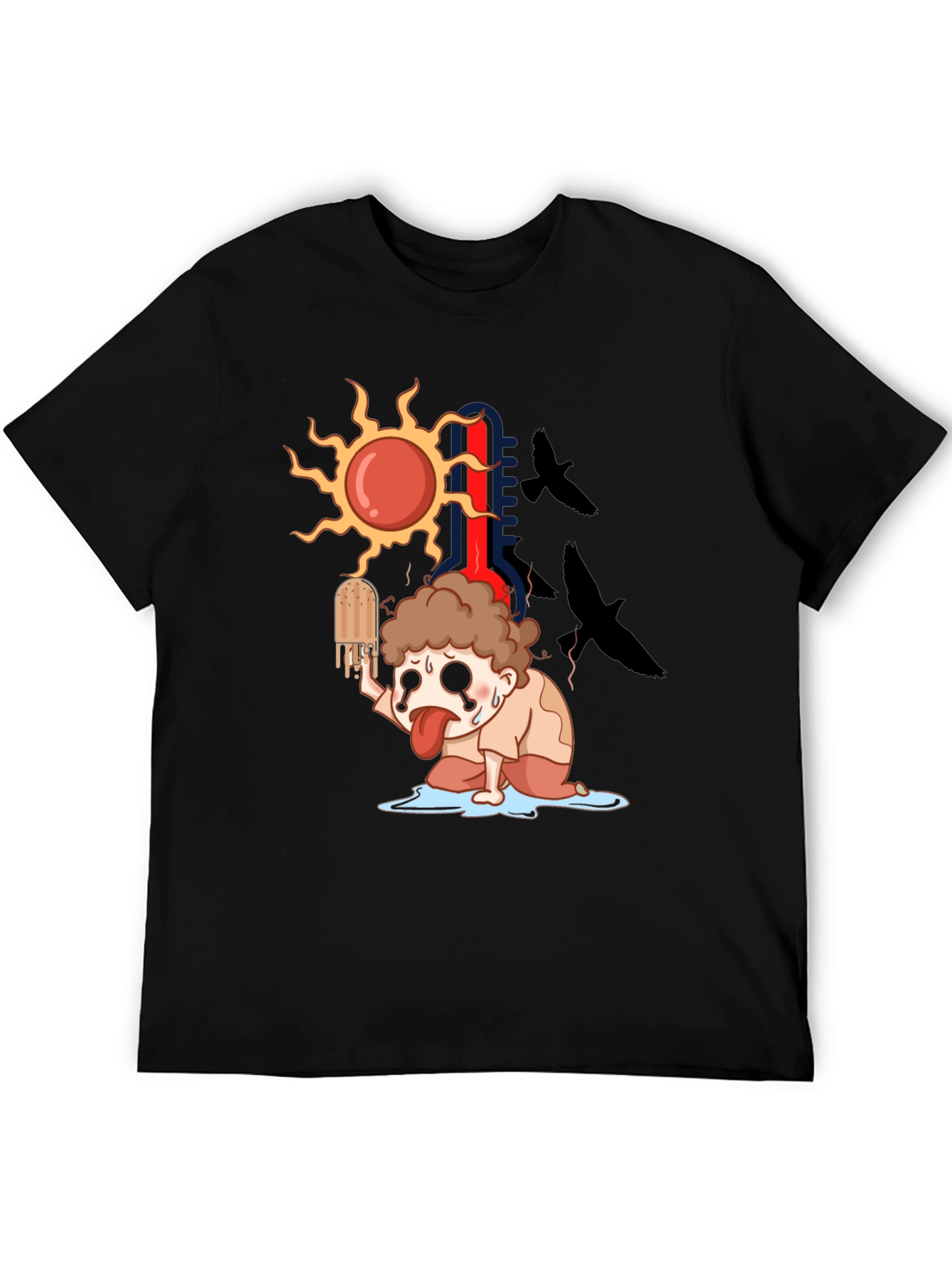 Cartoon Graphic Tee - Summer Heat T-Shirt