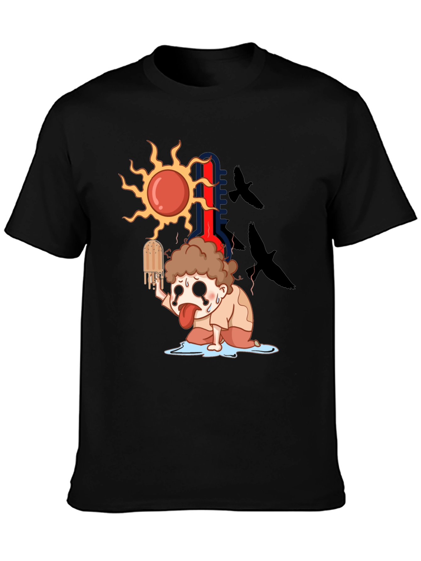 Cartoon Graphic Tee - Summer Heat T-Shirt