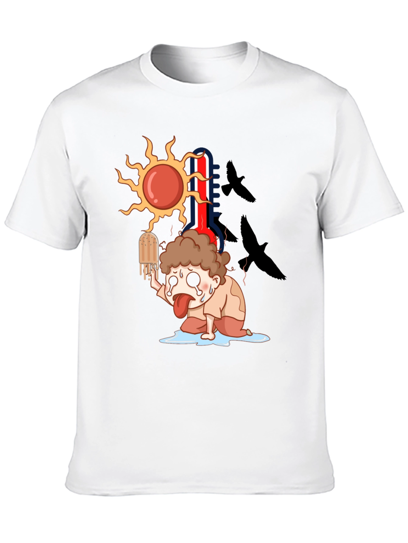 Cartoon Graphic Tee - Summer Heat T-Shirt