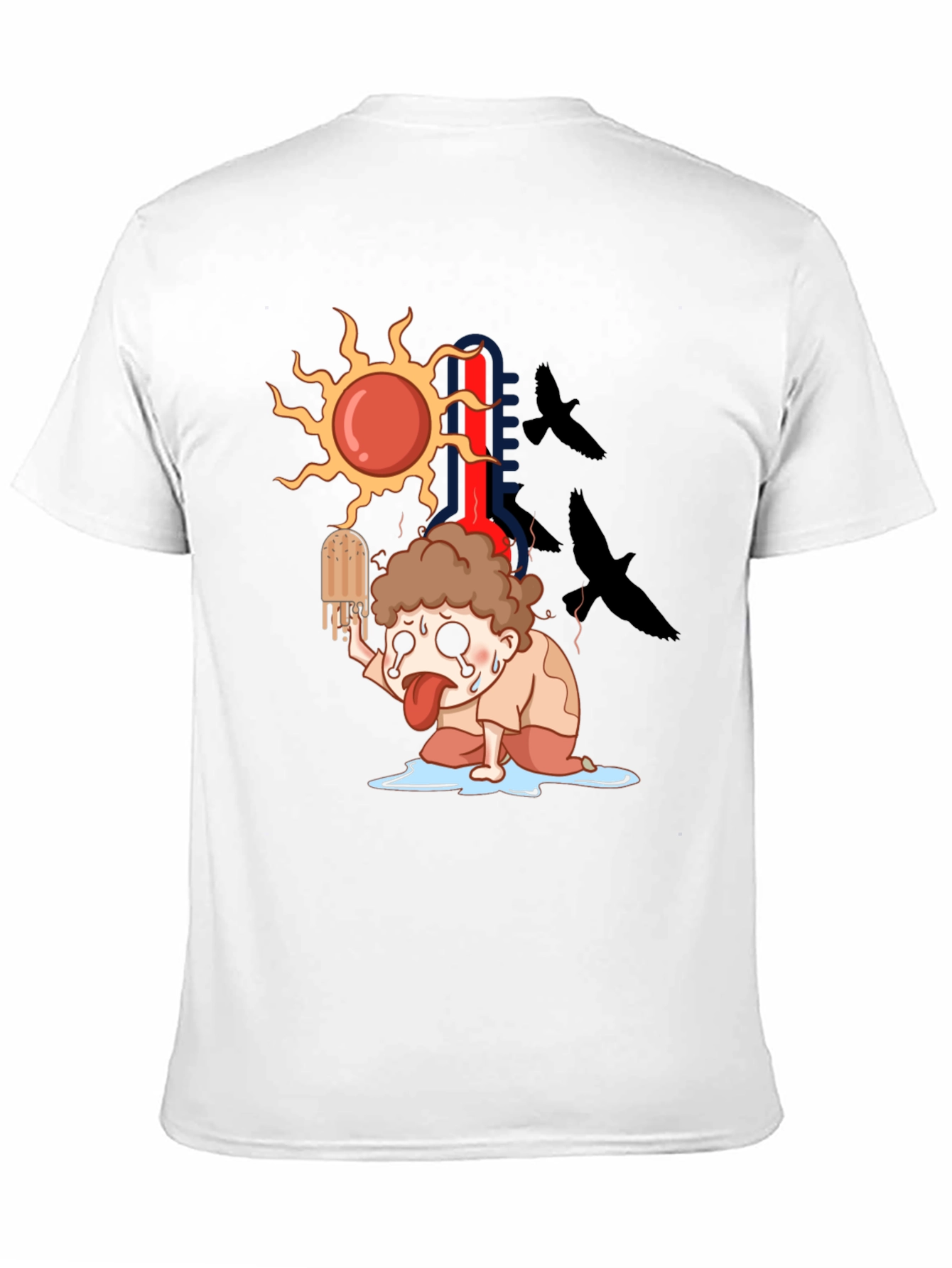 Cartoon Graphic Tee - Summer Heat T-Shirt