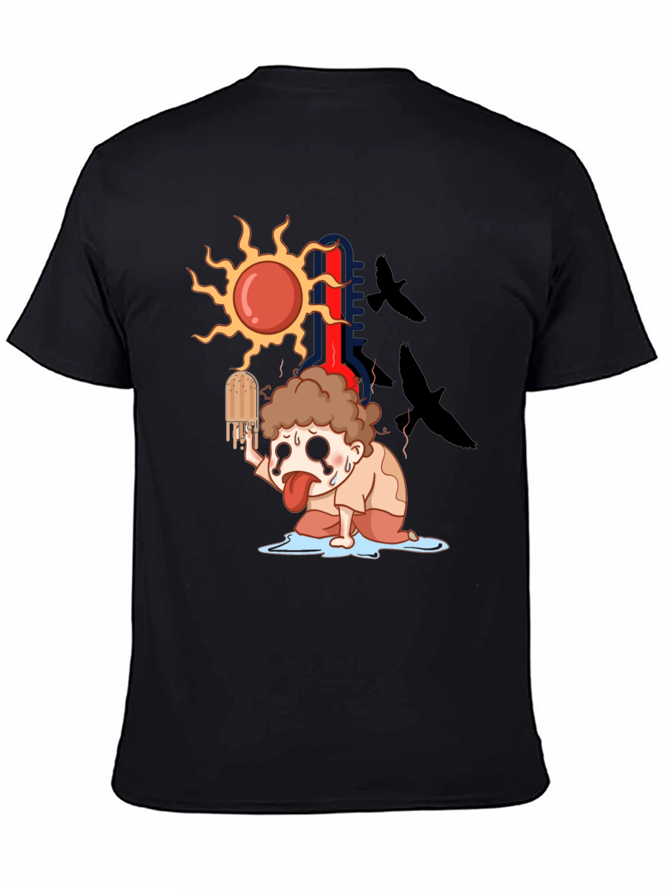 Cartoon Graphic Tee - Summer Heat T-Shirt