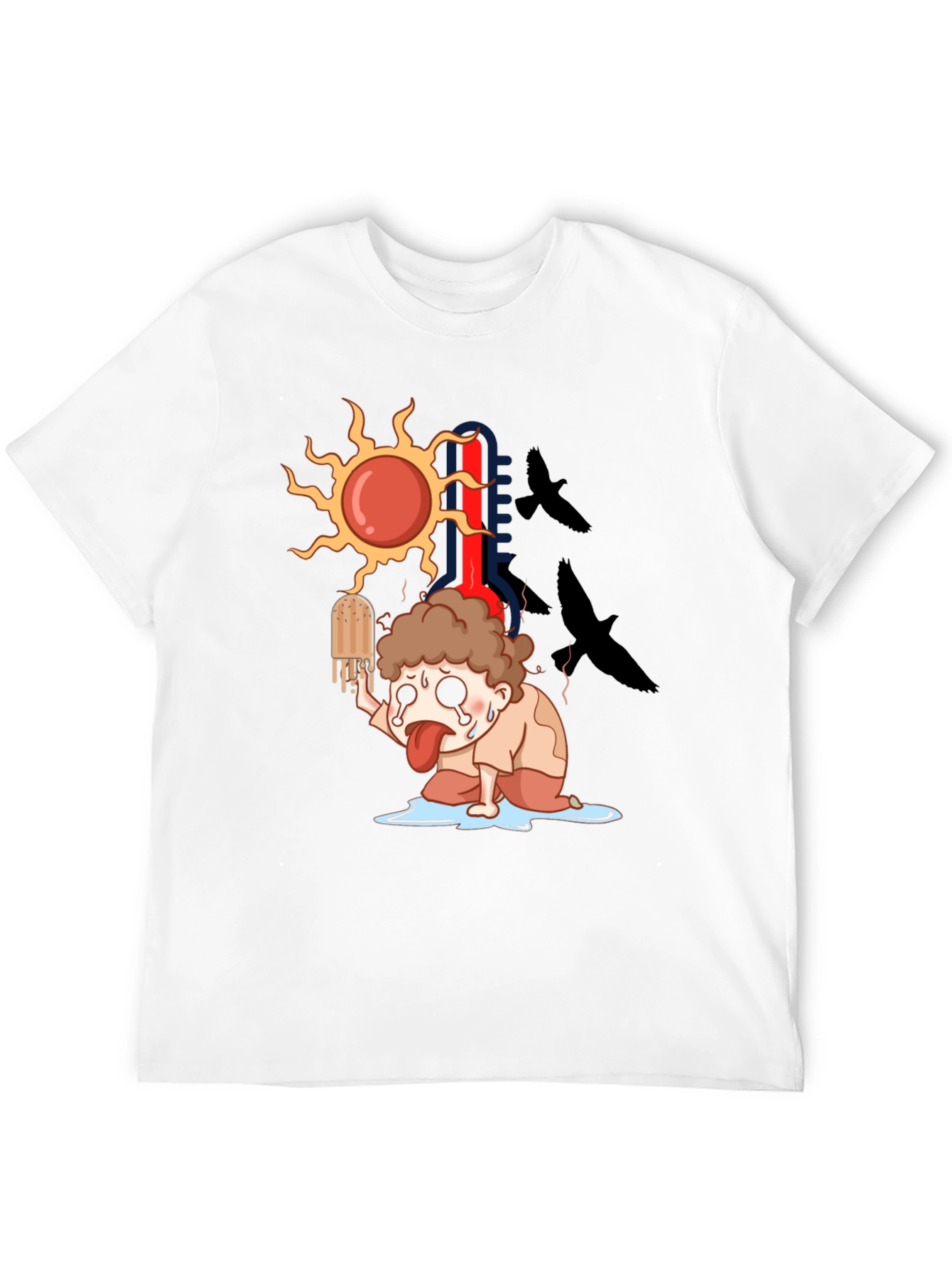 Cartoon Graphic Tee - Summer Heat T-Shirt