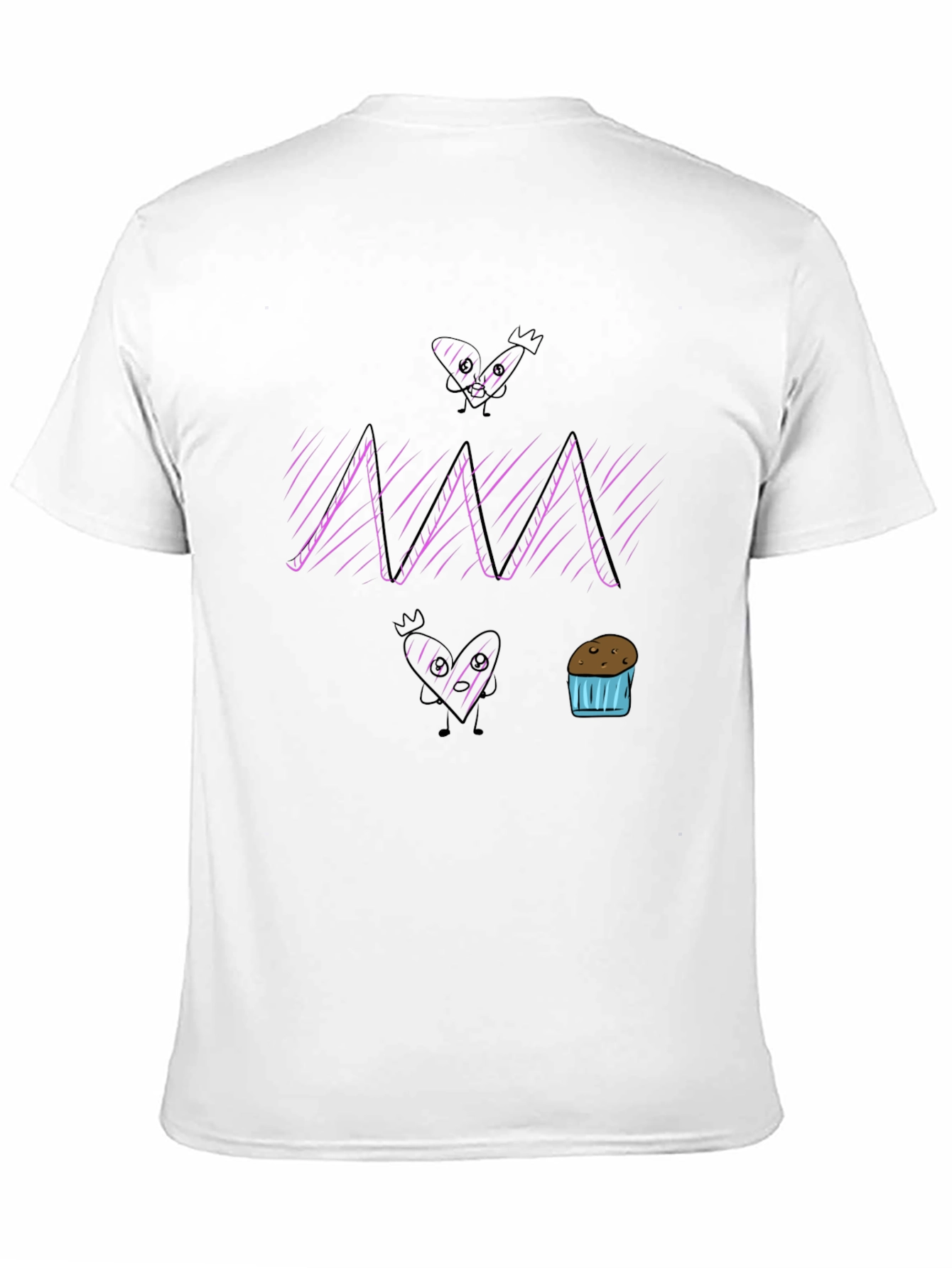 Fun Cartoon Graphic Print Black T-Shirt