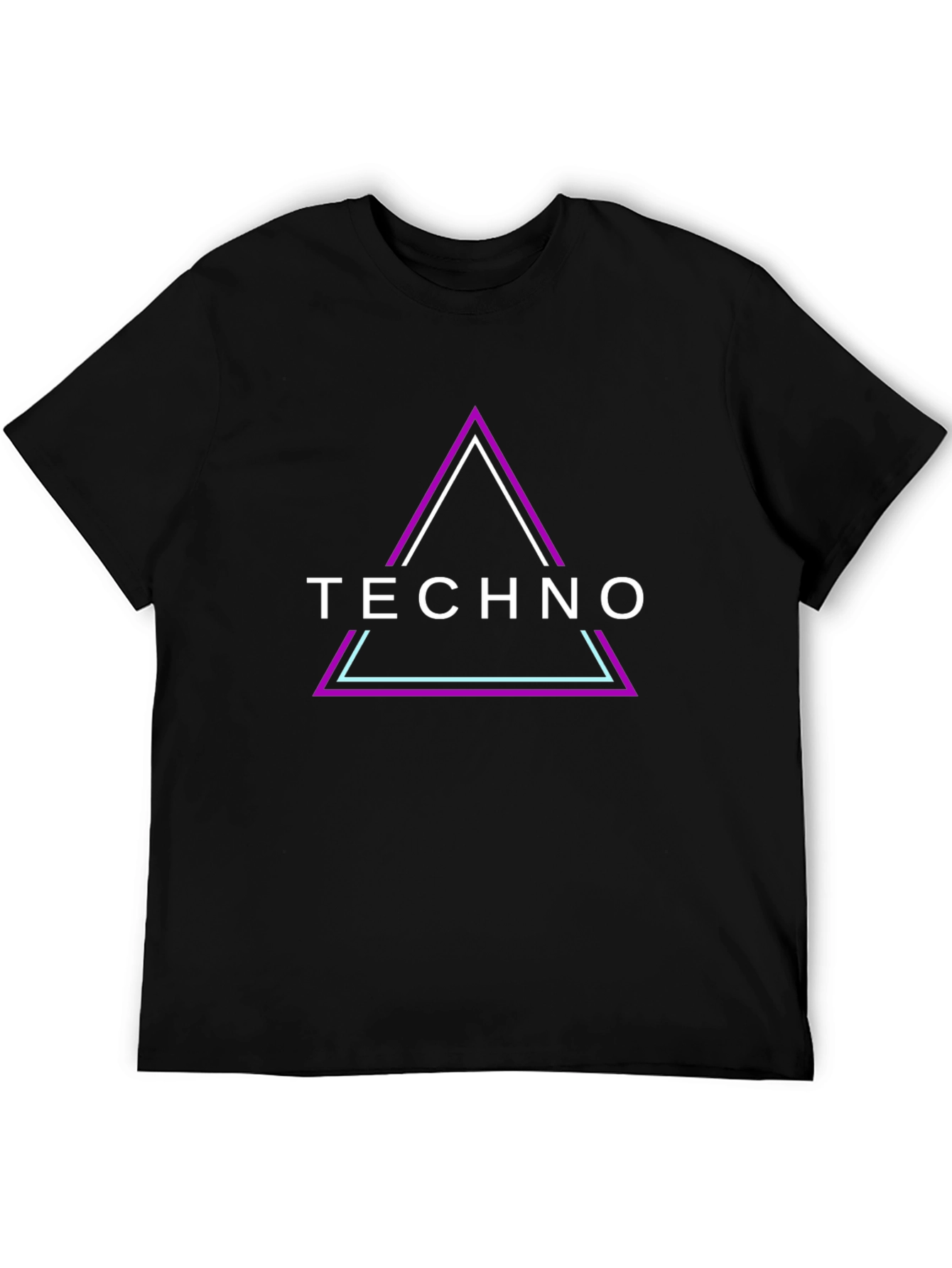 Techno Triangle Graphic Tee - Black