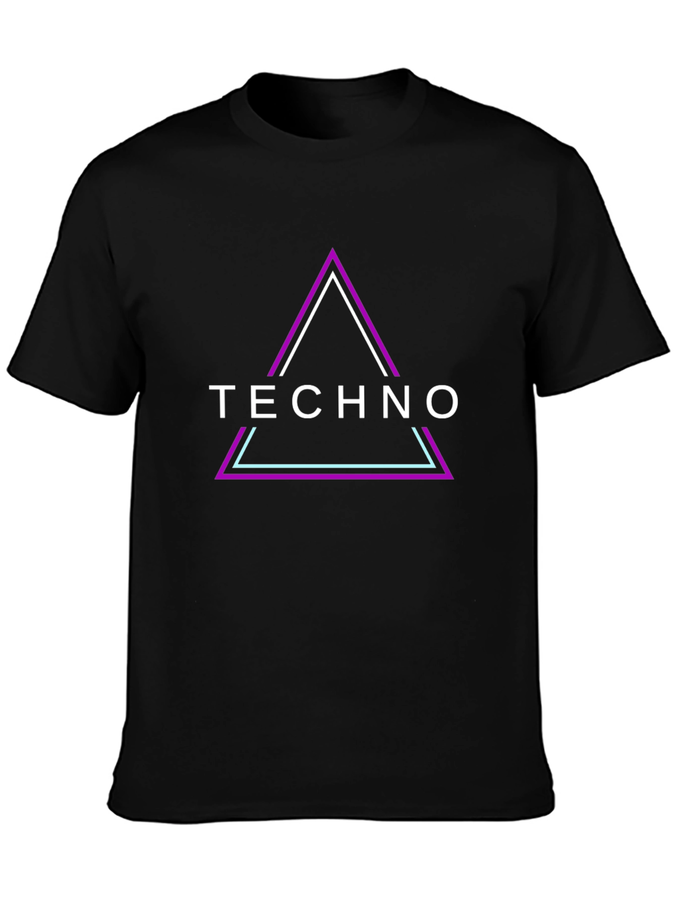 Techno Triangle Graphic Tee - Black