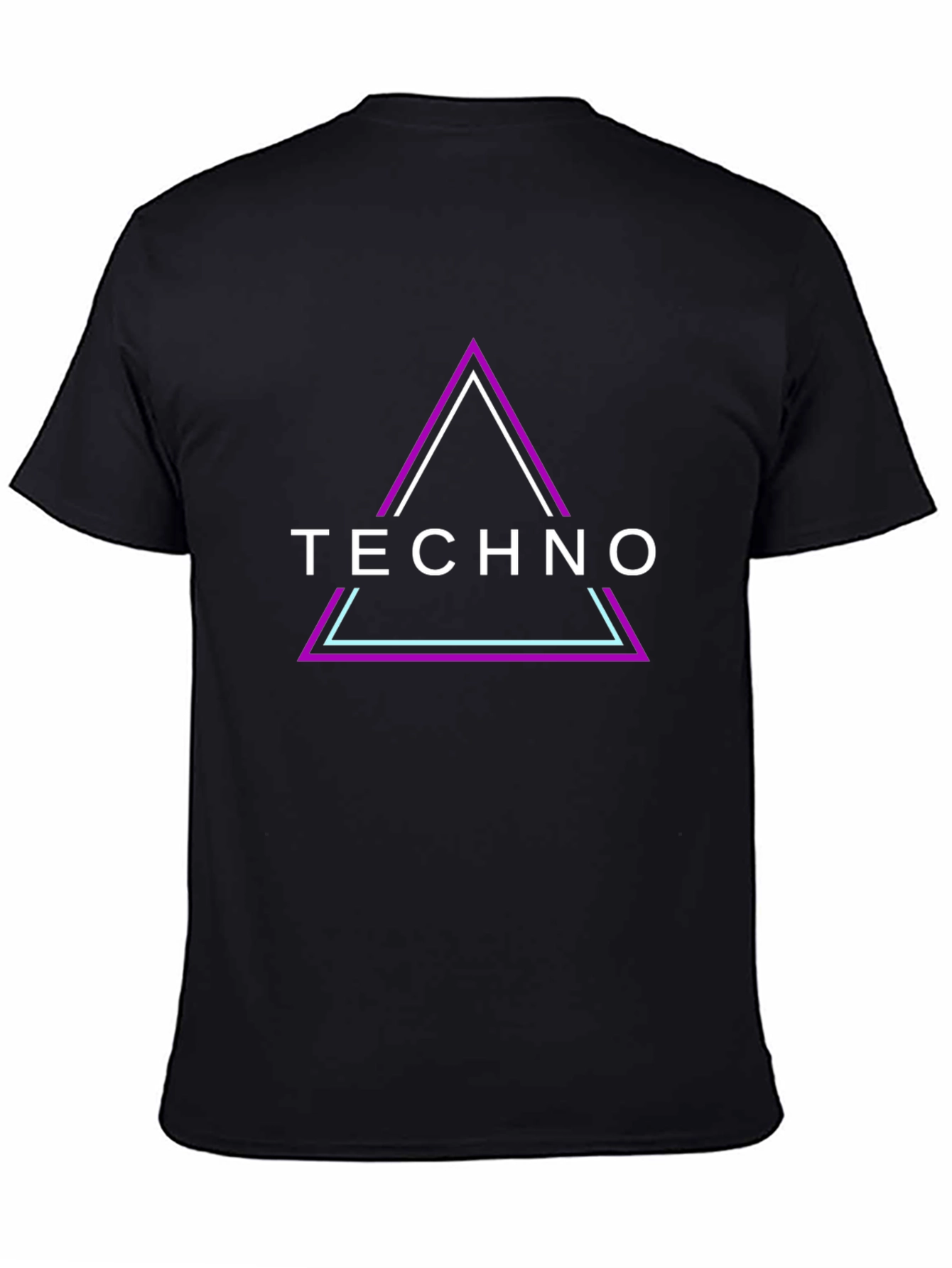 Techno Triangle Graphic Tee - Black
