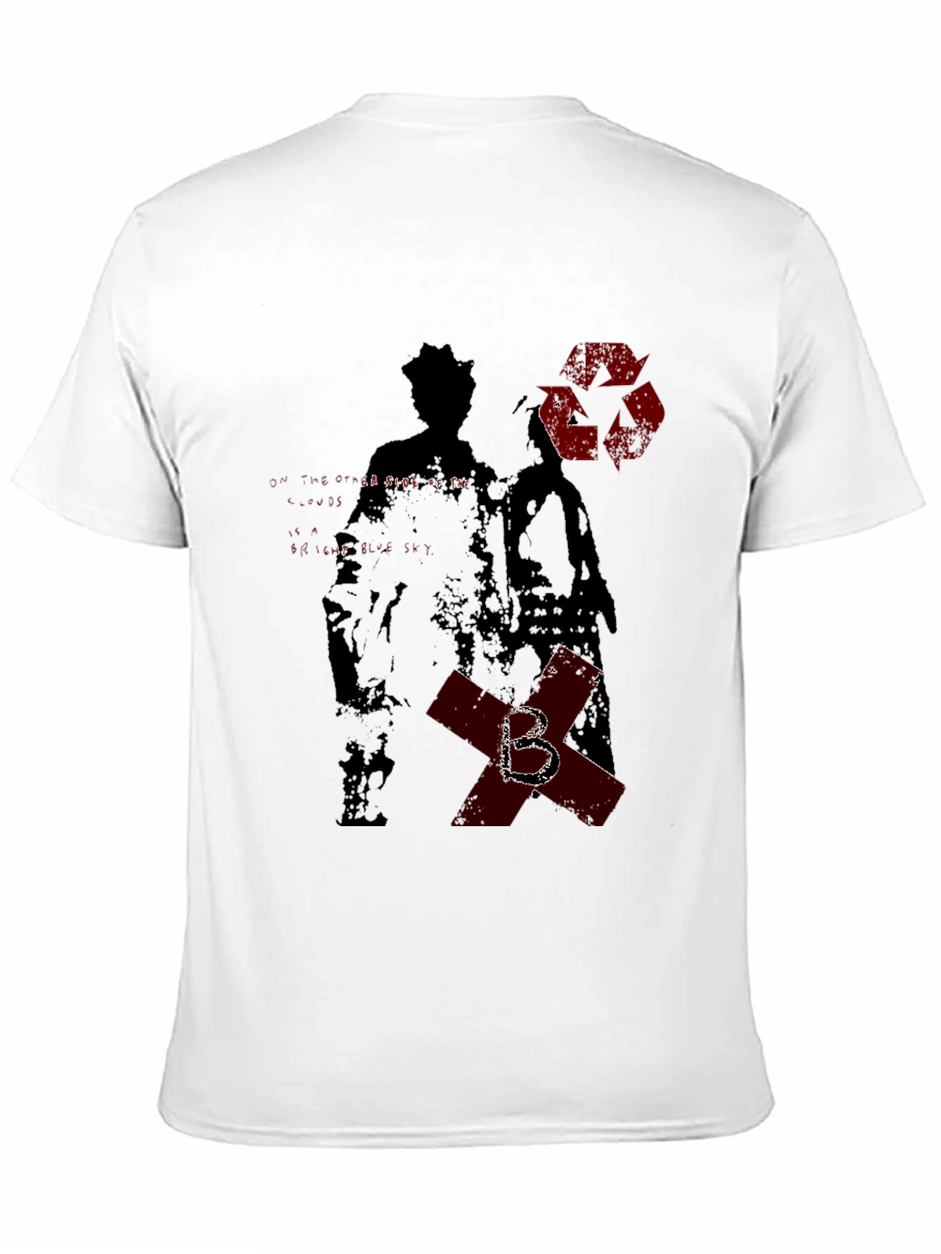 Edgy Graphic Print Black T-Shirt