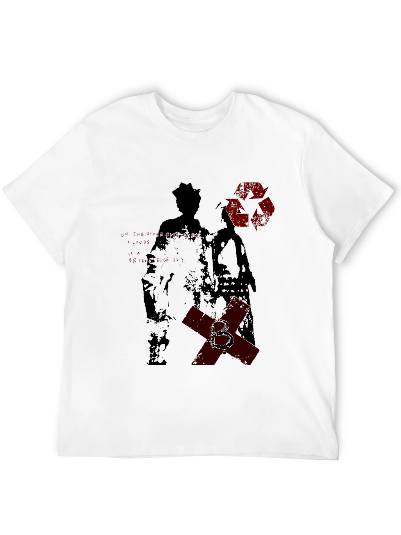 Edgy Graphic Print Black T-Shirt