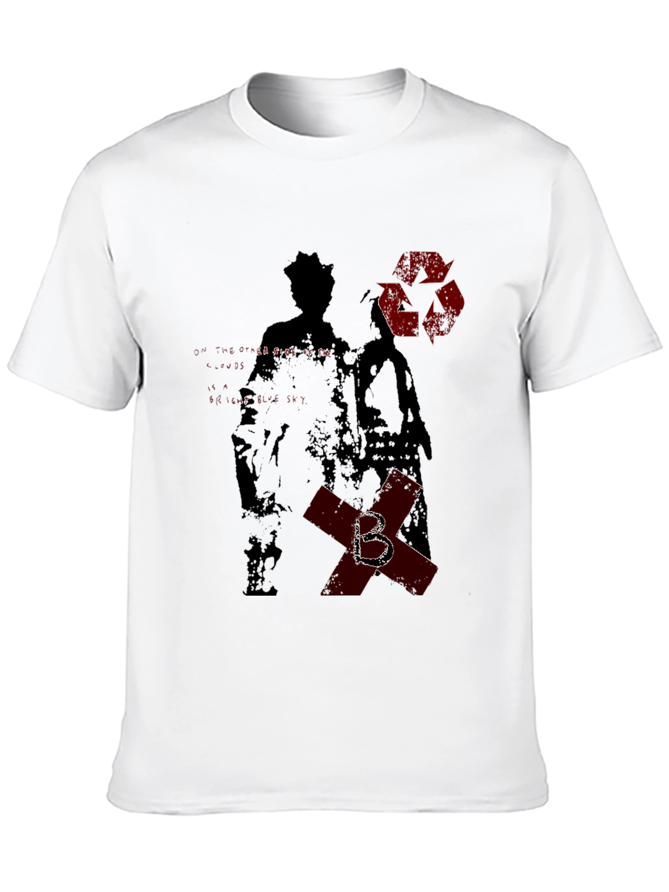 Edgy Graphic Print Black T-Shirt
