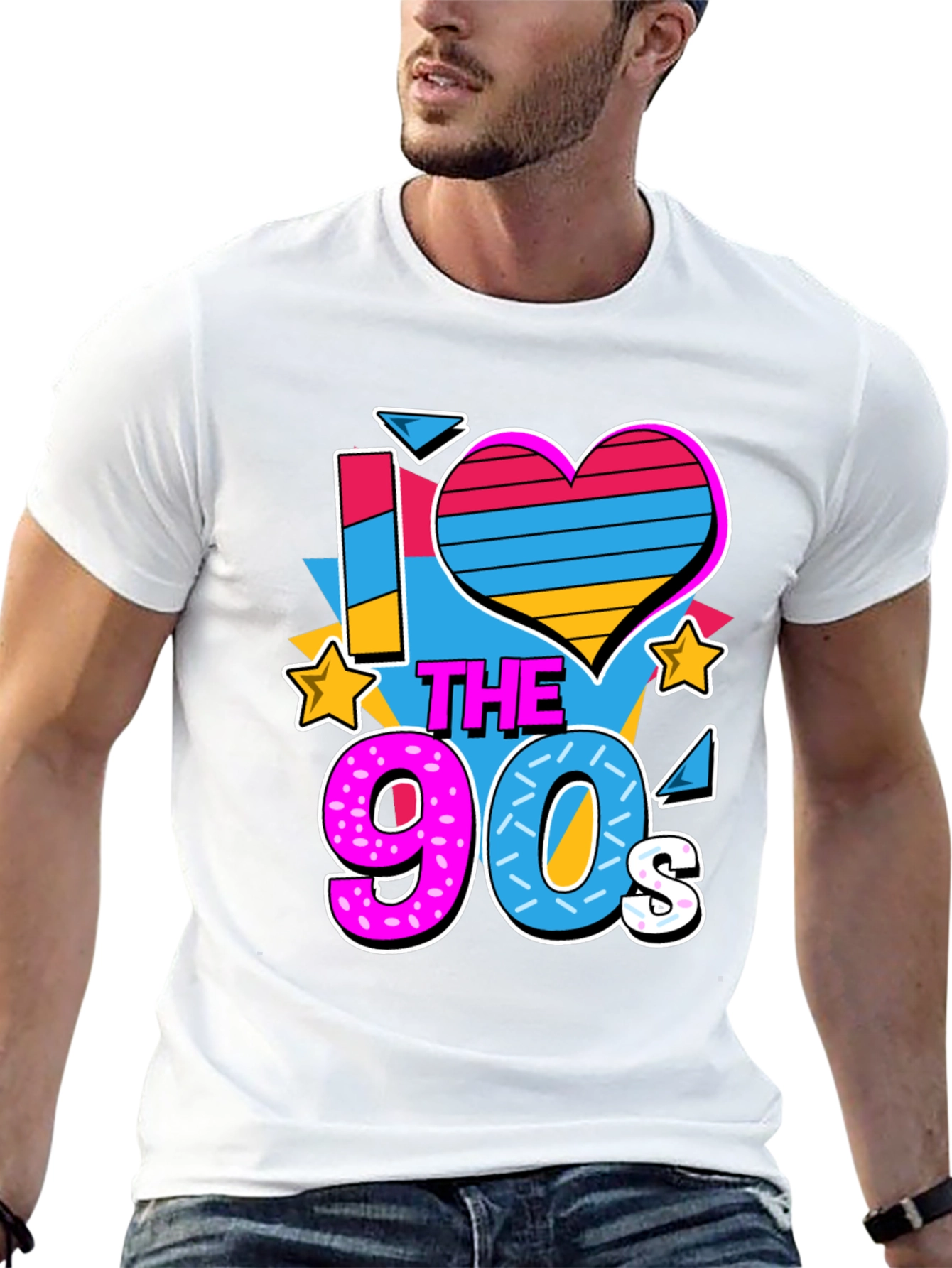 I Love the 90s Graphic T-Shirt Retro Nostalgia