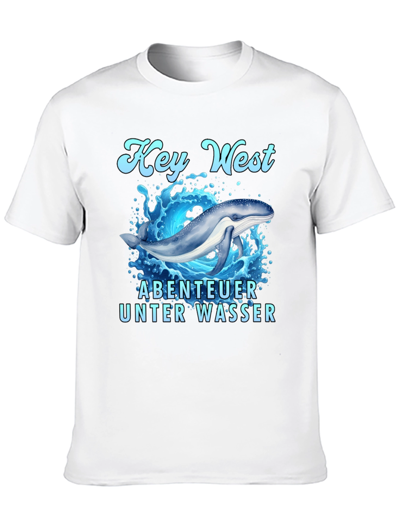 Key West Whale Adventure Black T-Shirt