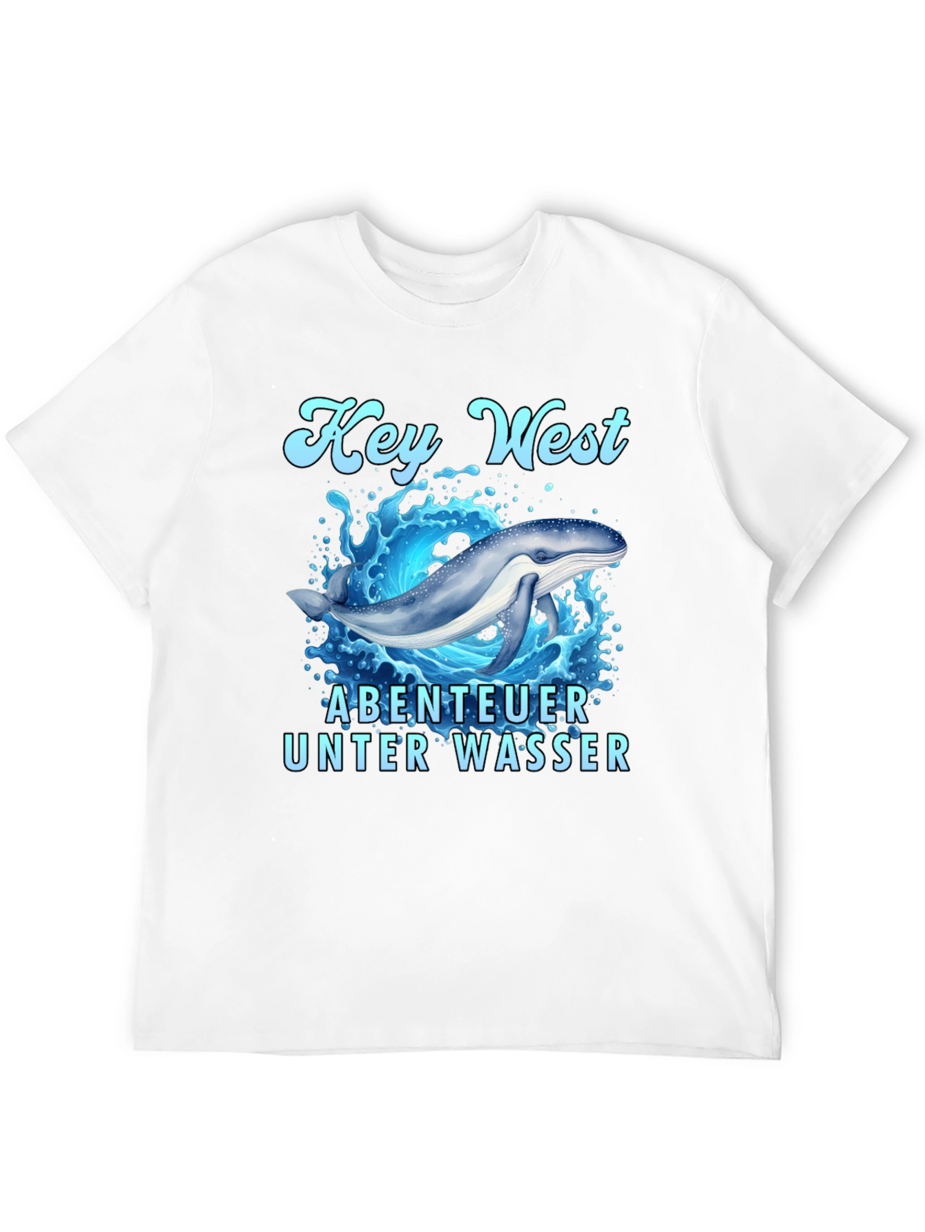 Key West Whale Adventure Black T-Shirt