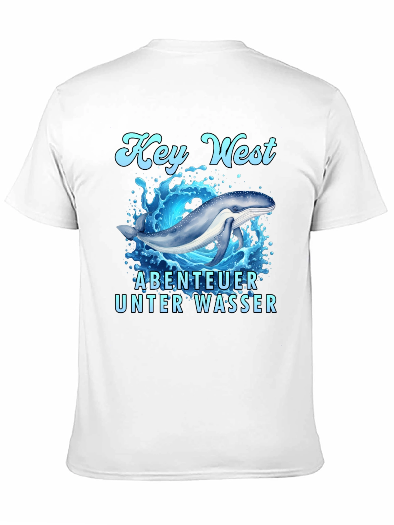 Key West Whale Adventure Black T-Shirt