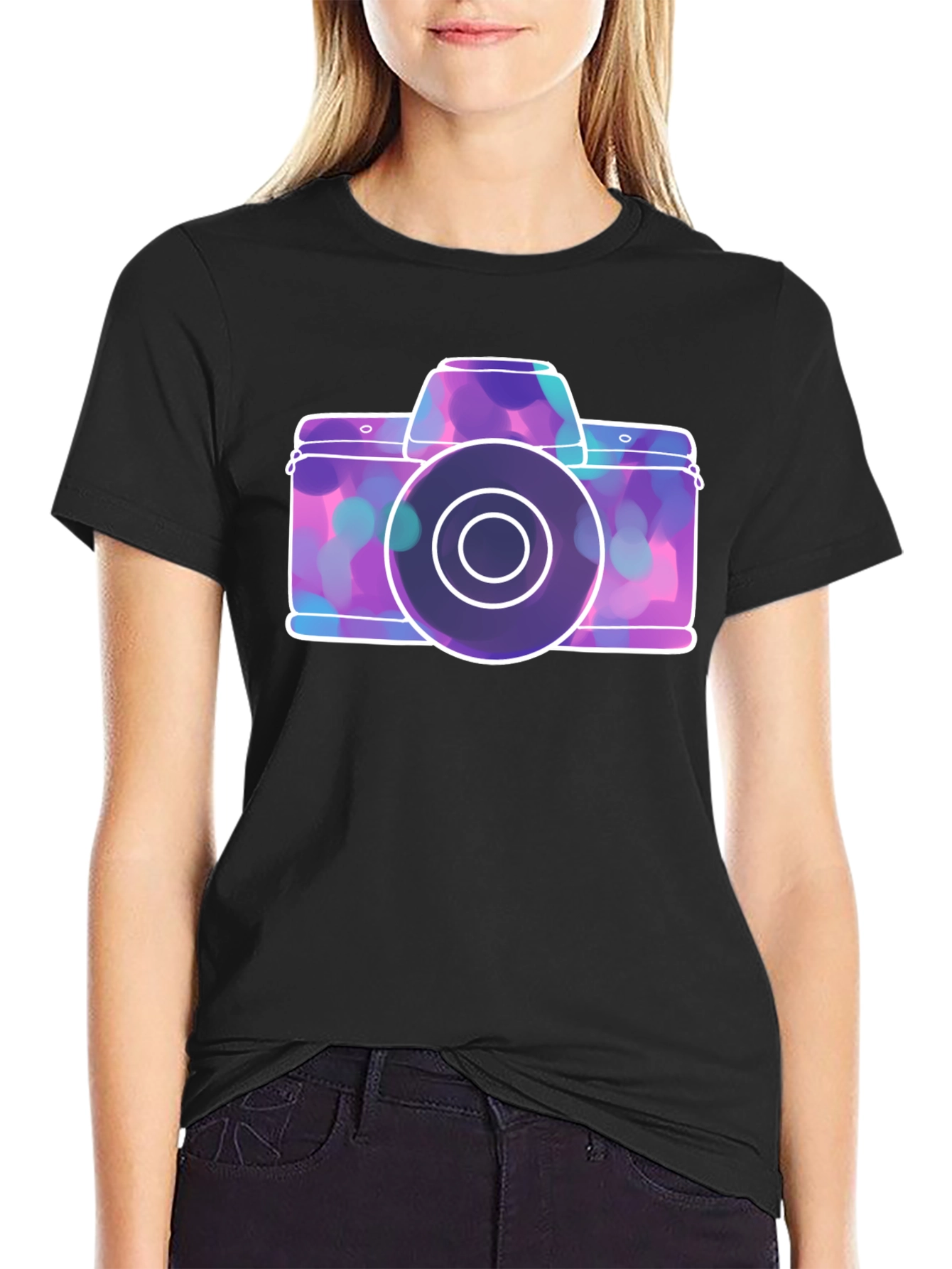 Camera Graphic Tee - Artistic Casual Wear