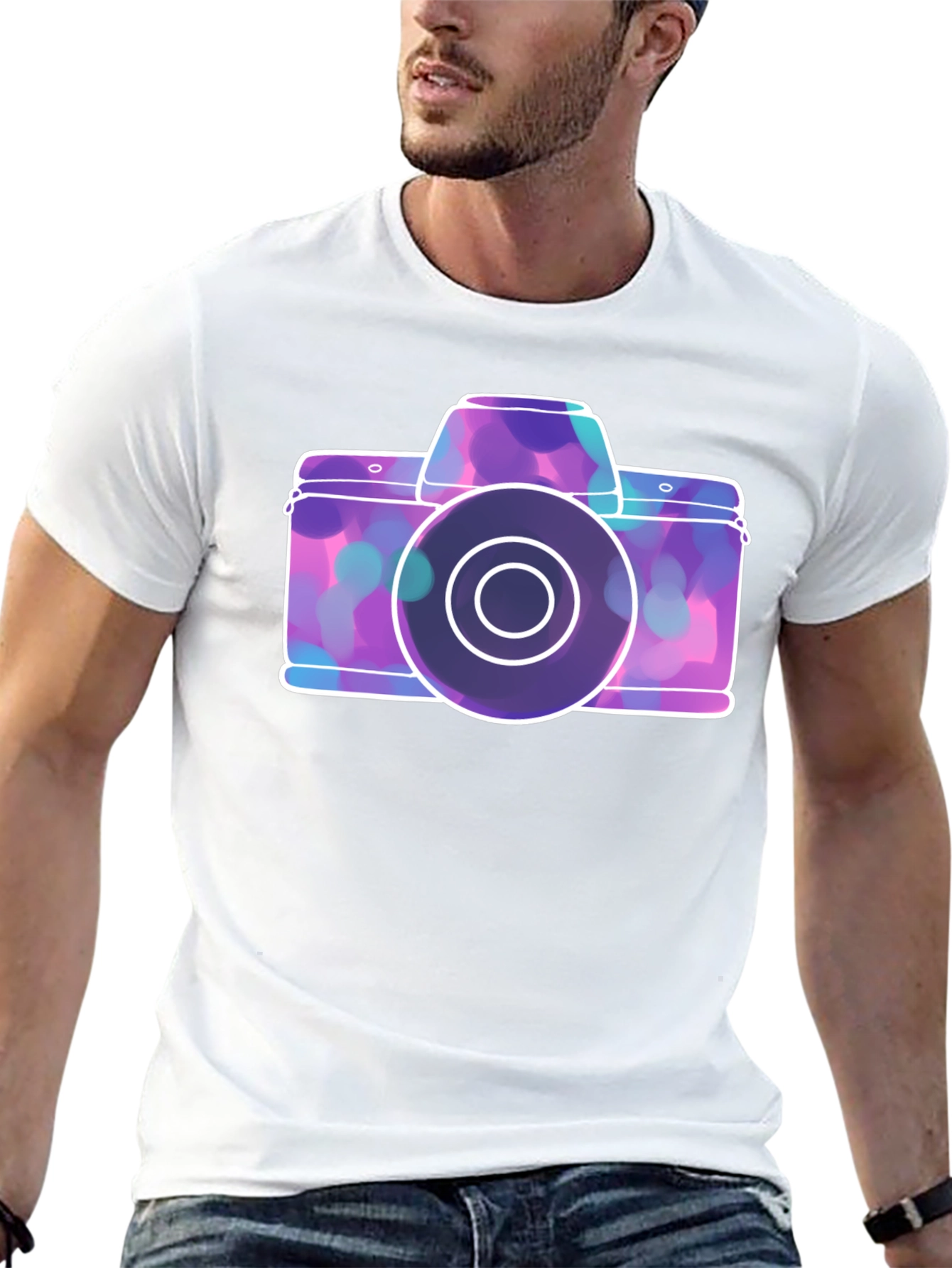 Camera Graphic Tee - Artistic Casual Wear