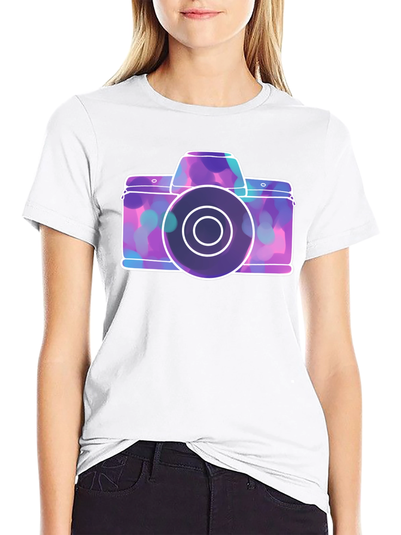Camera Graphic Tee - Artistic Casual Wear