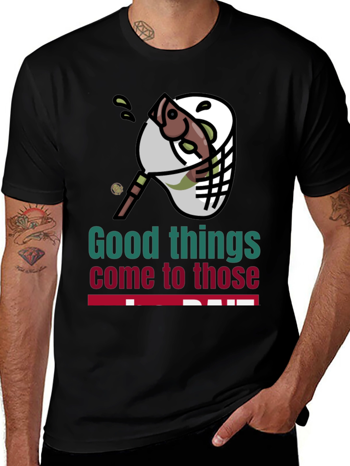 Fishing Net Graphic Tee - Good Things Come