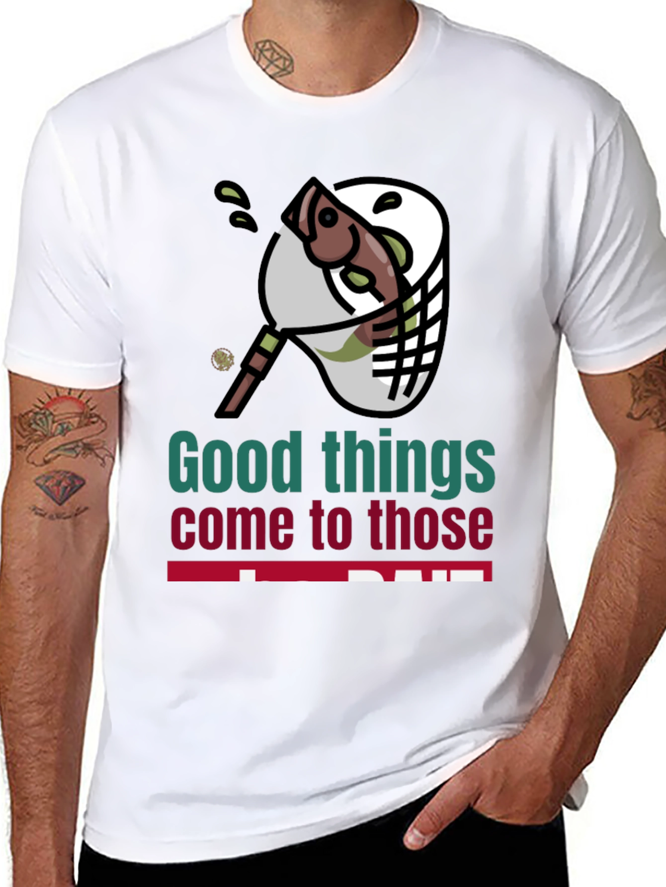 Fishing Net Graphic Tee - Good Things Come