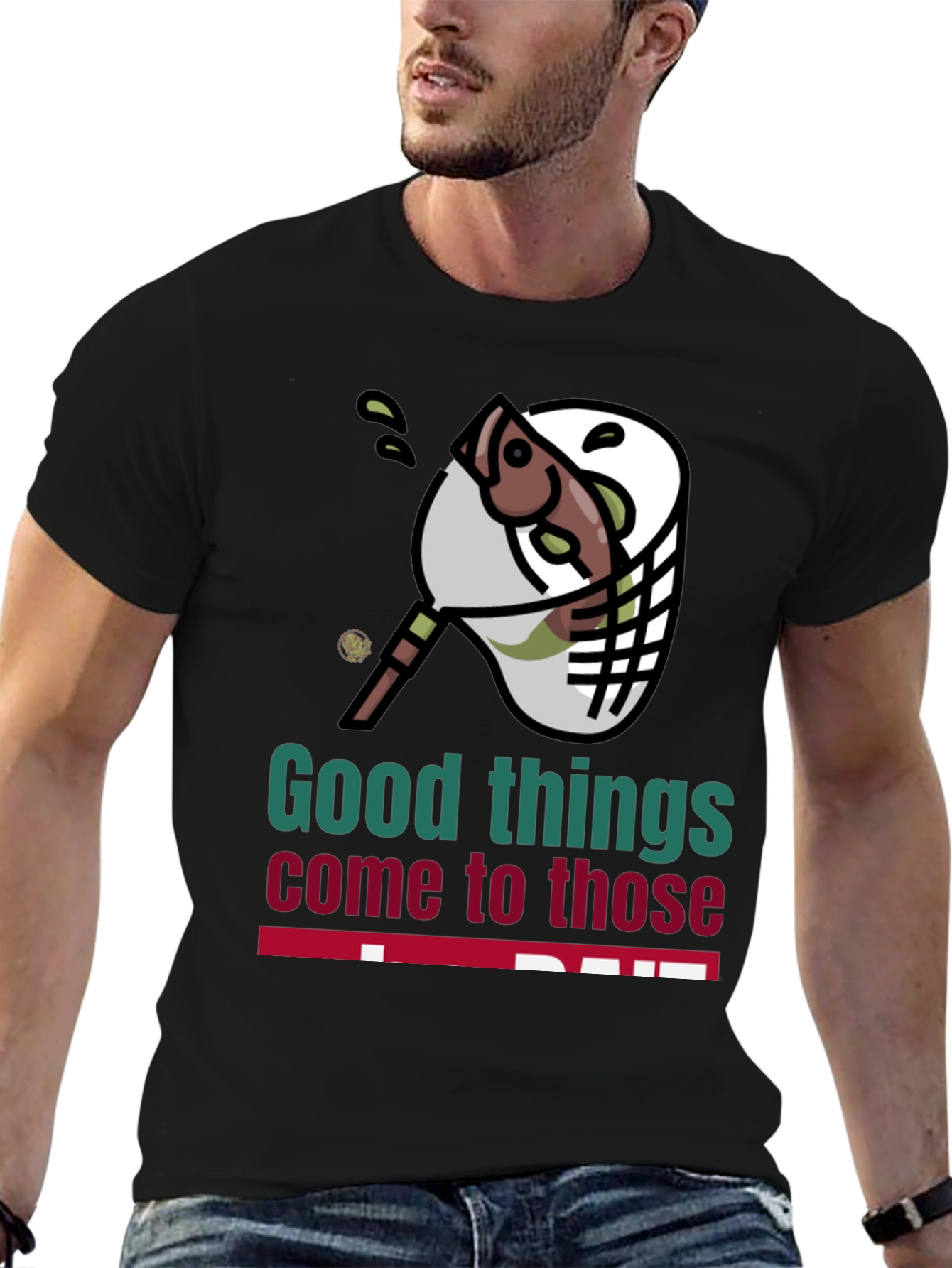 Fishing Net Graphic Tee - Good Things Come