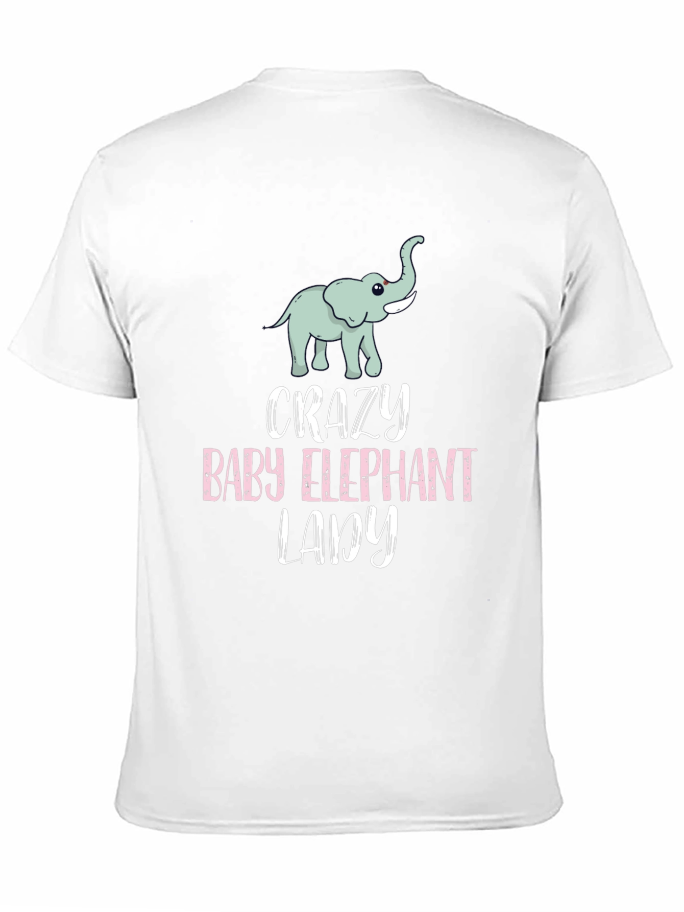 Crazy Baby Elephant Lady T-Shirt